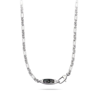 Polaris Bar Figaro Necklace Black Nacre