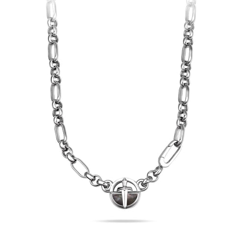 Black Mother of Pearl War God’s Blade Necklace Necklaces AWNL 50cm