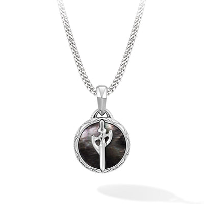 Valor Coin Necklace Black Nacre