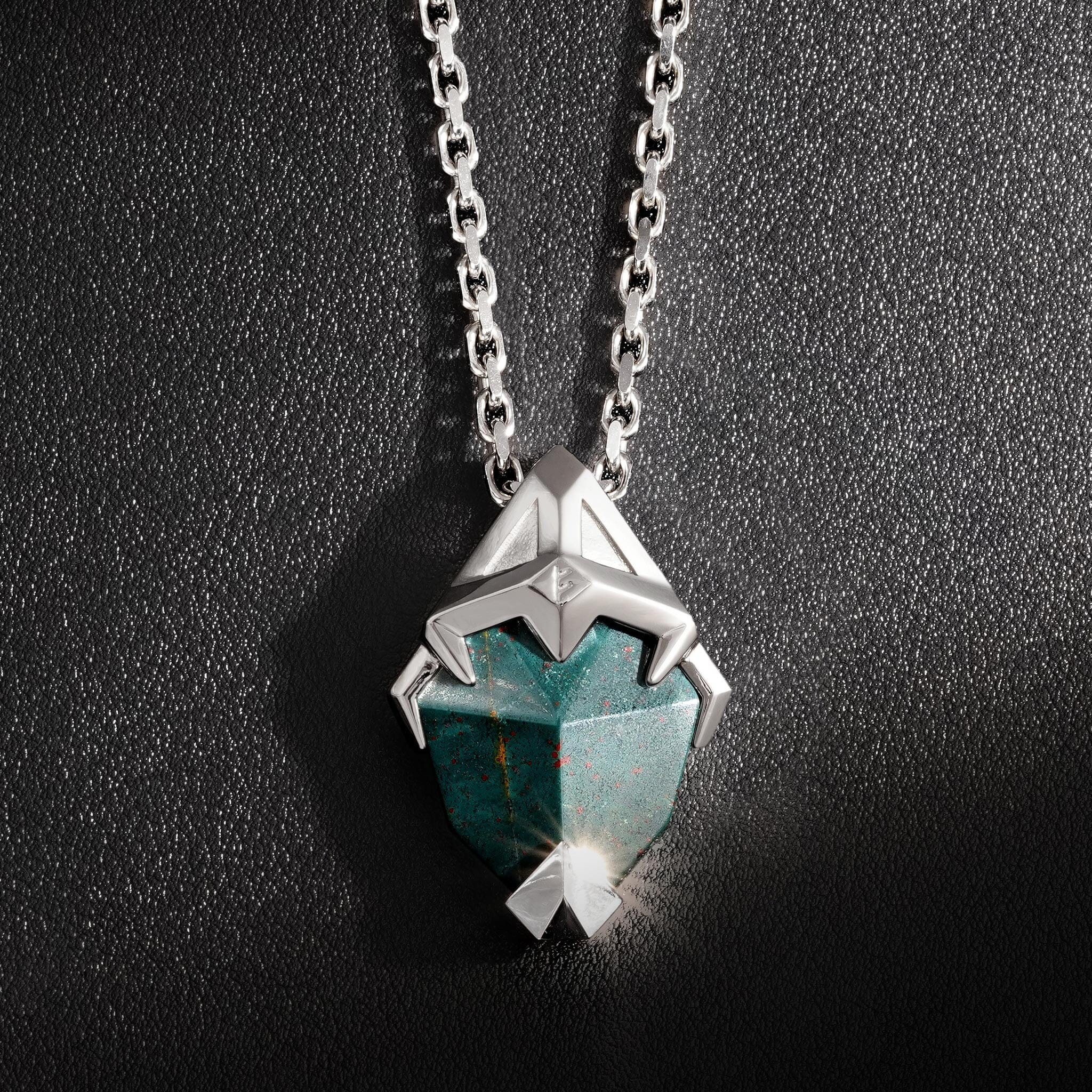 Bloodstone Viking Heart Necklace Necklaces AWNL