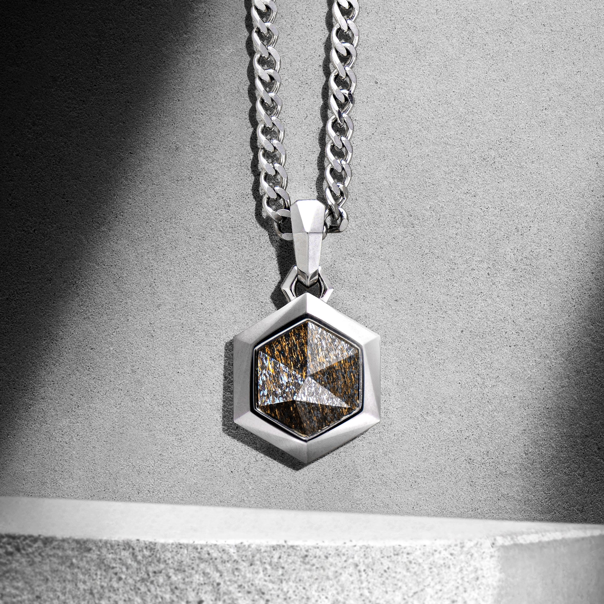 Bronzite Hexagonal Necklace