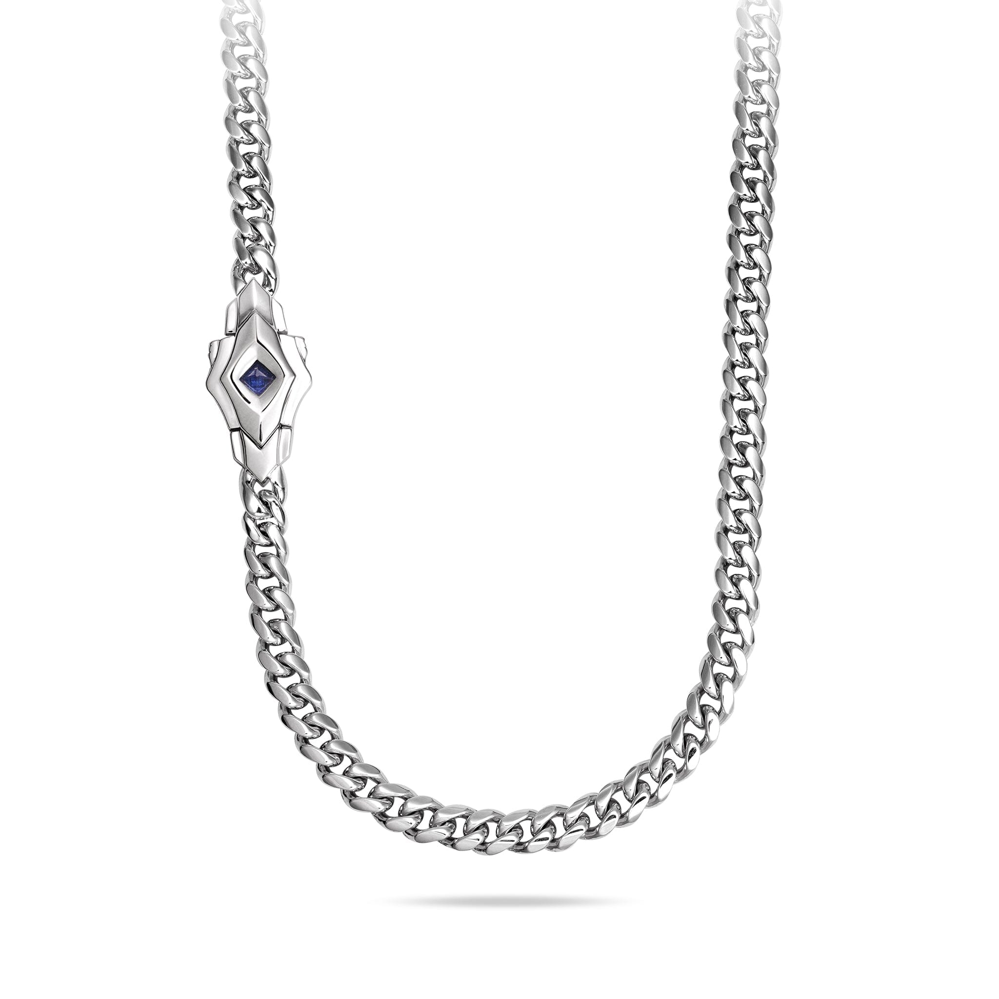 Ceylon Sapphire Clasp Chain Necklace Chains AWNL 55cm