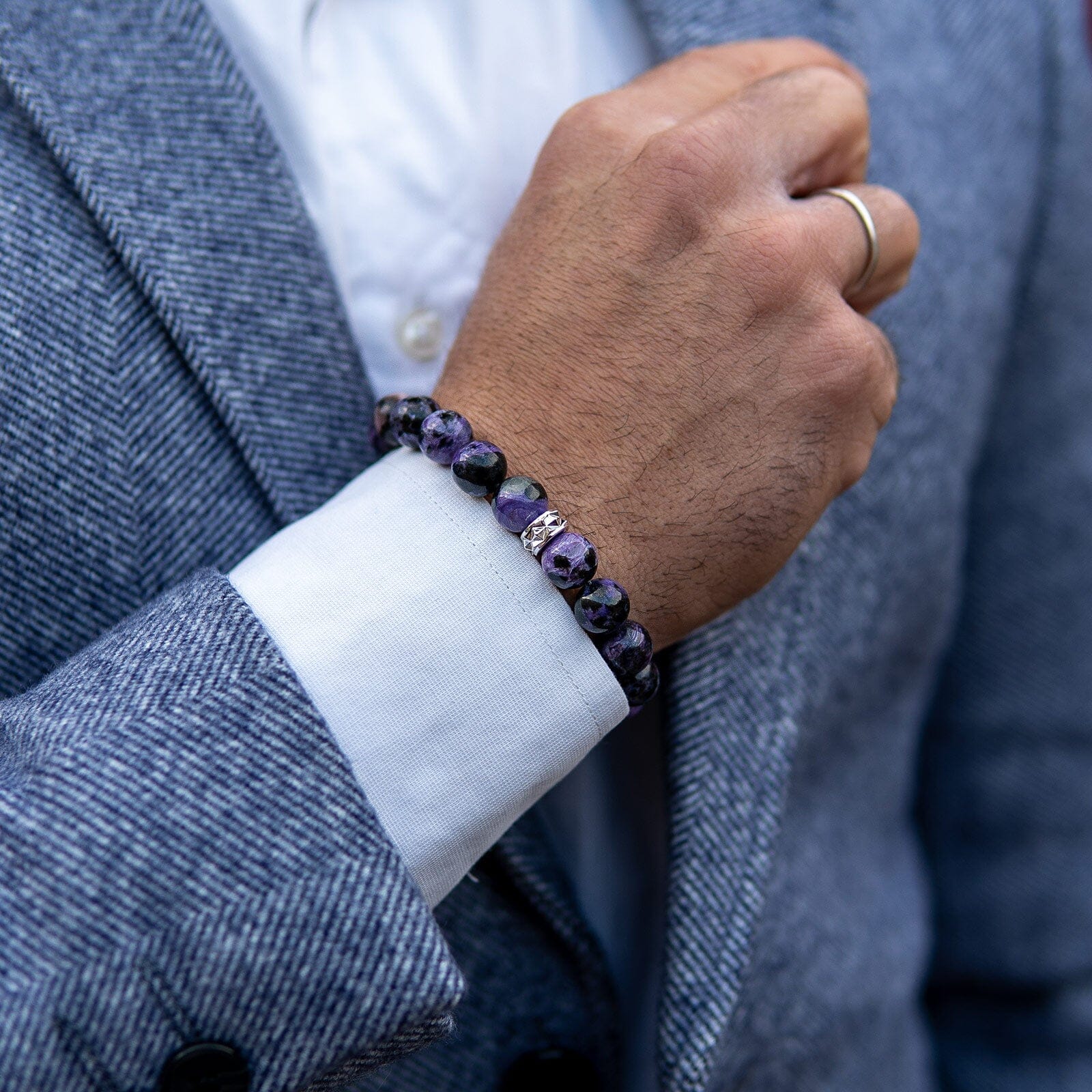 Charoite Macrame Bracelet Bracelets AWNL 