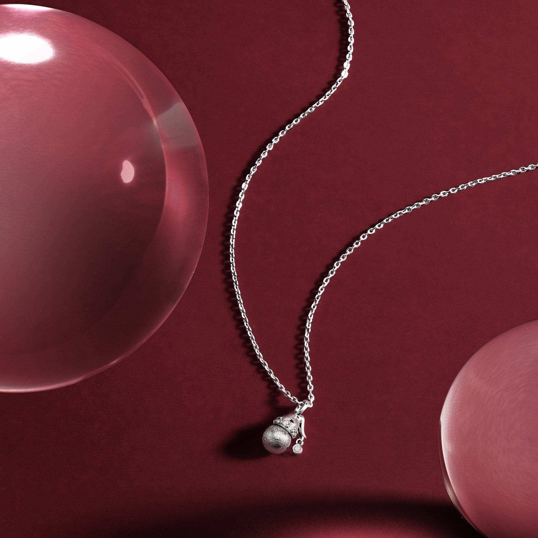 Christmas Santa Hat Meteorite Necklace Necklaces AWNL