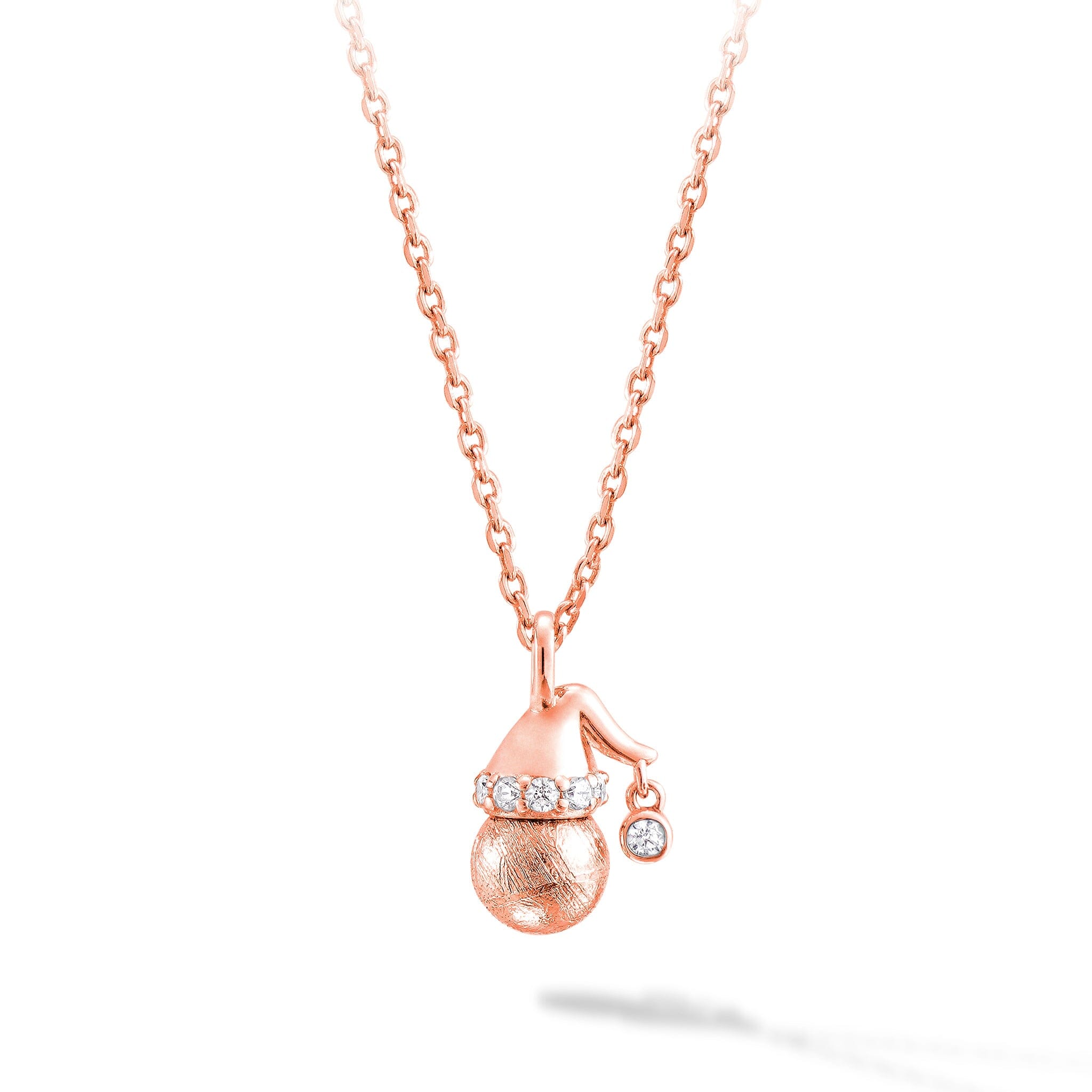 Christmas Santa Hat Meteorite Necklace Necklaces AWNL Rose Gold 45cm 