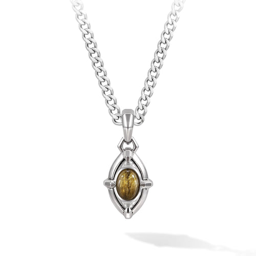 Copper Rutilated Quartz Future Vision Necklace Necklaces AWNL Stainless Set 55cm