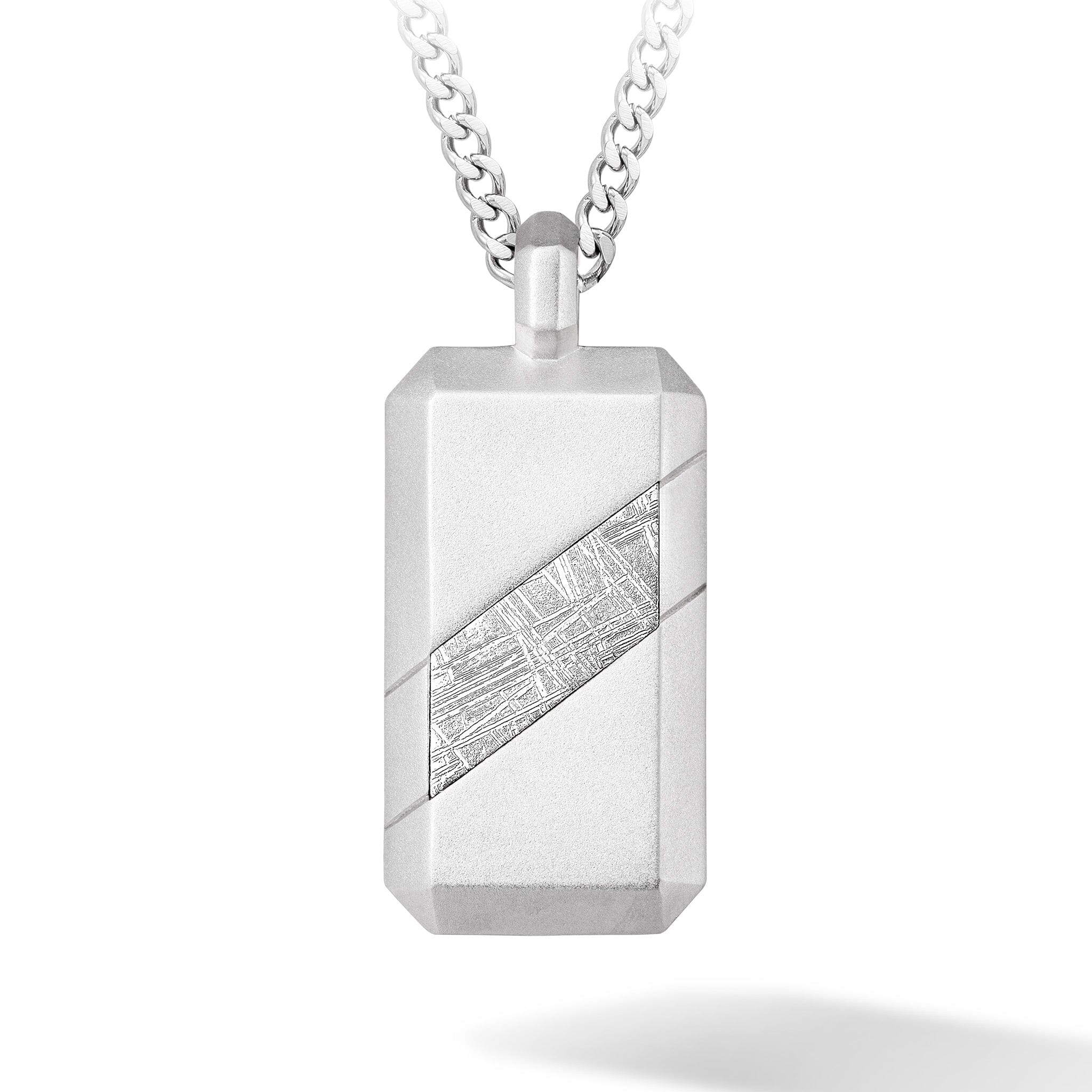 Dog Tag Meteorite Necklace Necklaces AWNL Stainless Set 55cm 
