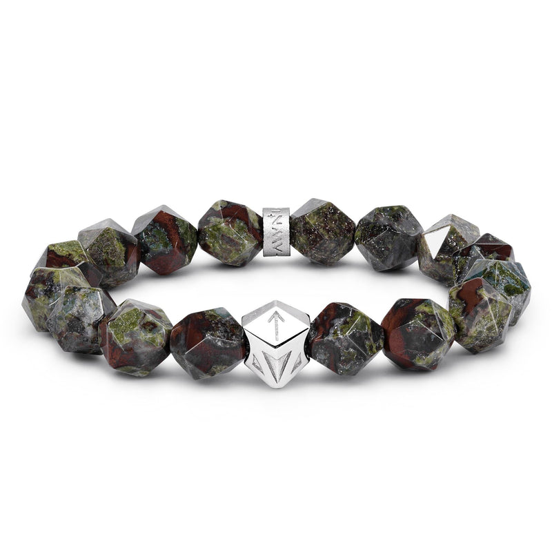 Dragon Blood Jasper Warrior Rune Bracelet