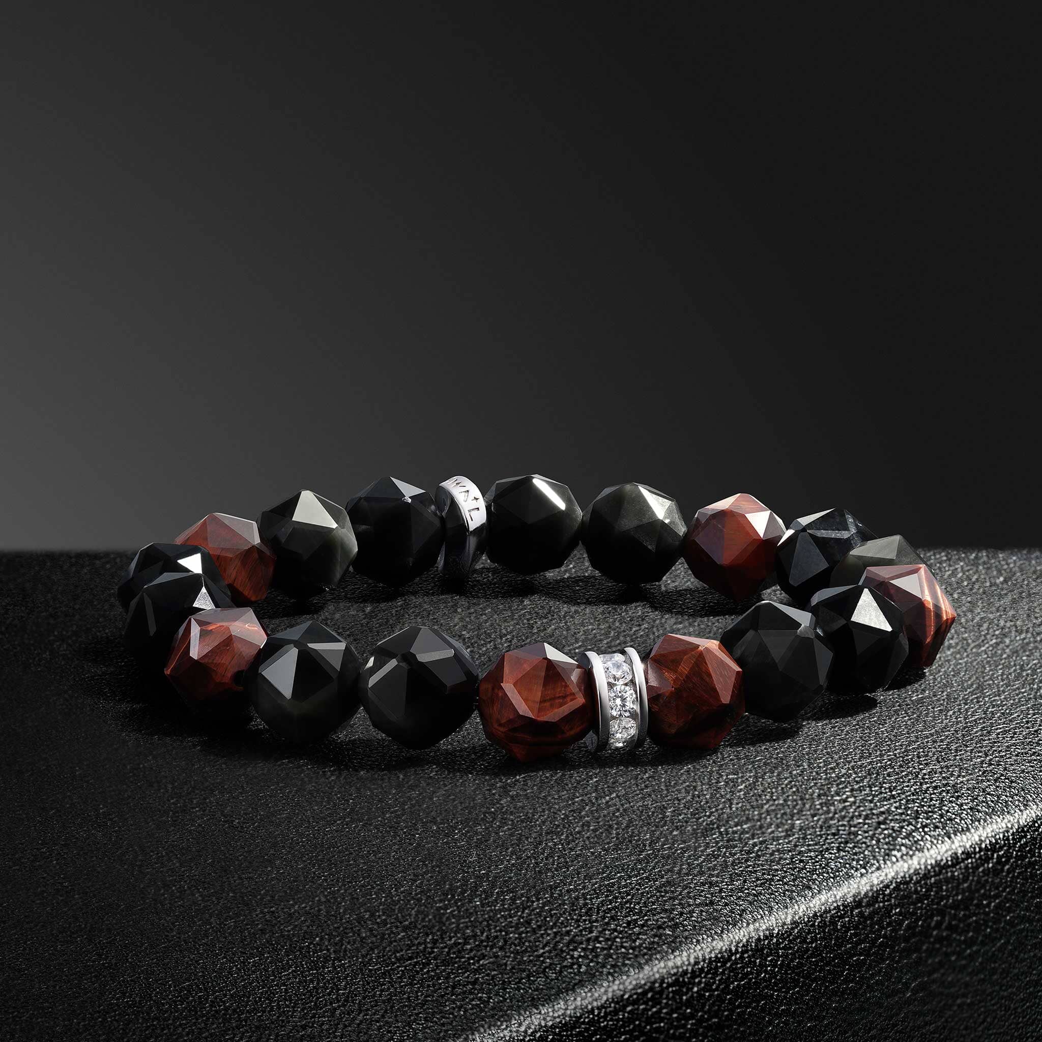 Eagle Obsidian Red Tiger Eye Bracelet Bracelets AWNL Stockholm