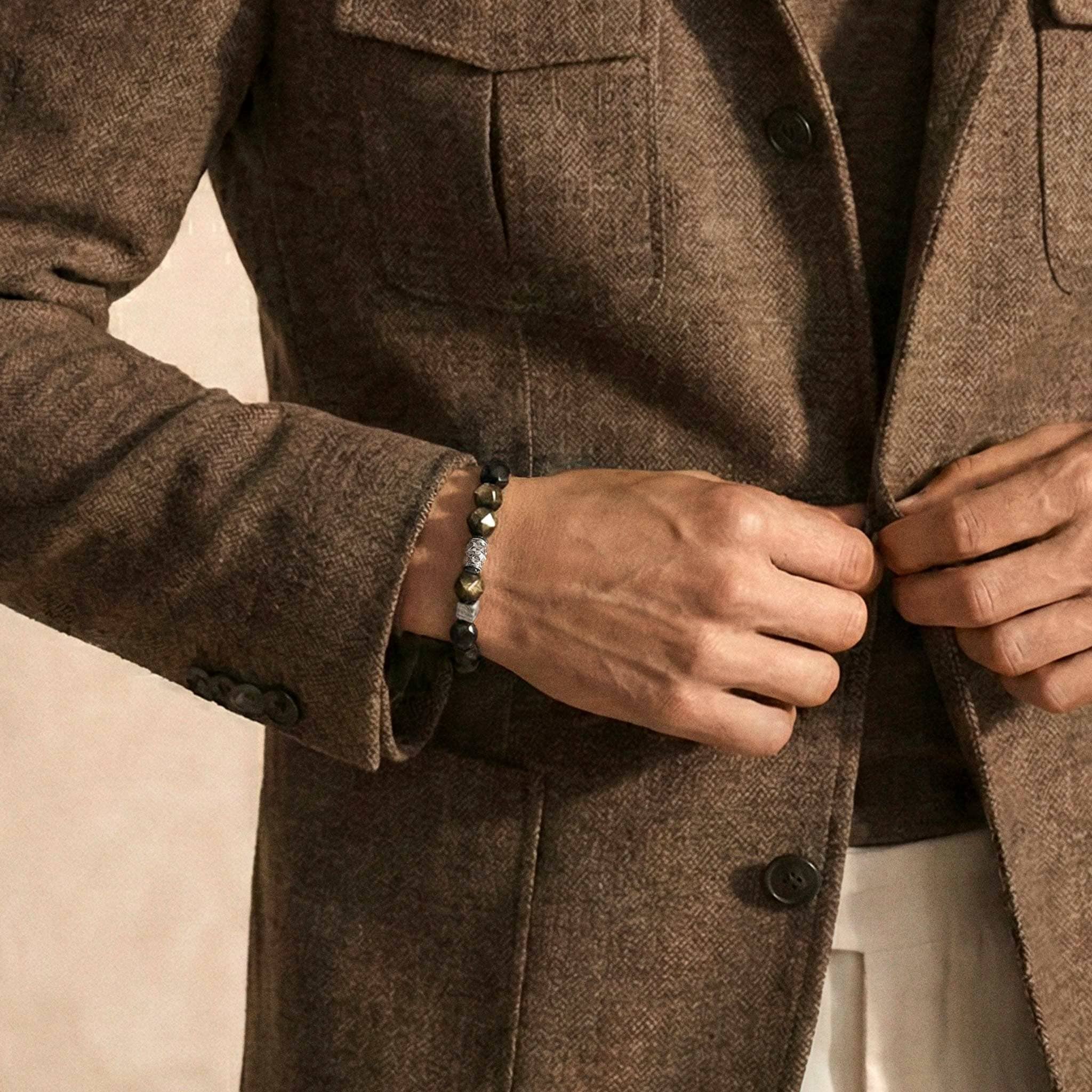 Flex-Lock Bracelet Golden Obsidian & Meteorite Bracelets AWNL