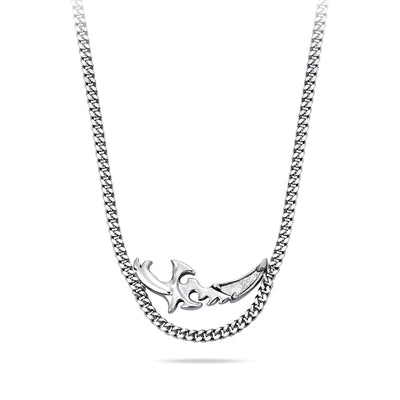 Rime Blade Curb Necklace Meteorite