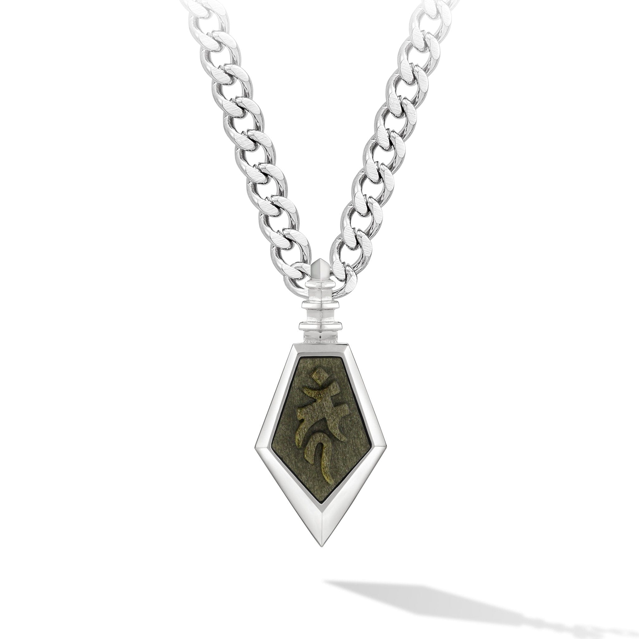 Golden Obsidian Beej Mantra Mini Necklace for Men | AWNL Stockholm