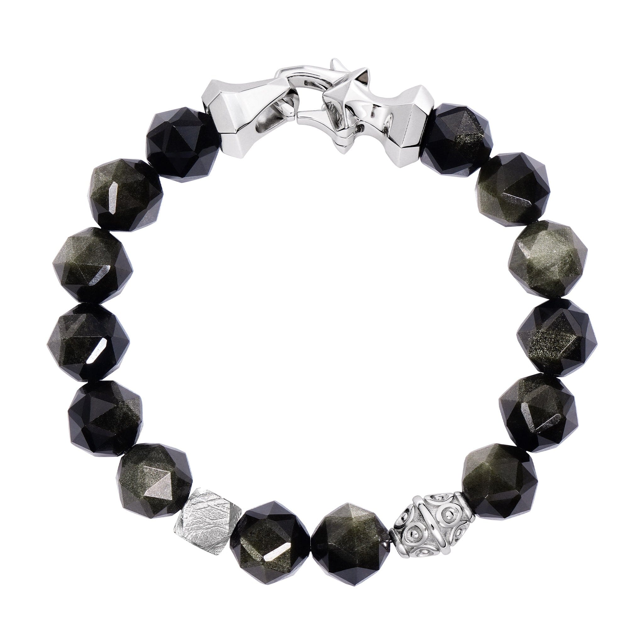 Golden Obsidian & Meteorite Anchor Bracelet Bracelets AWNL