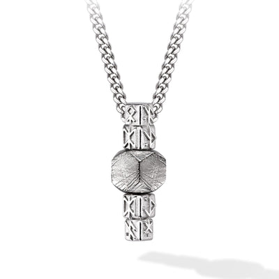 Gungnir Bind Rune Necklace Meteorite
