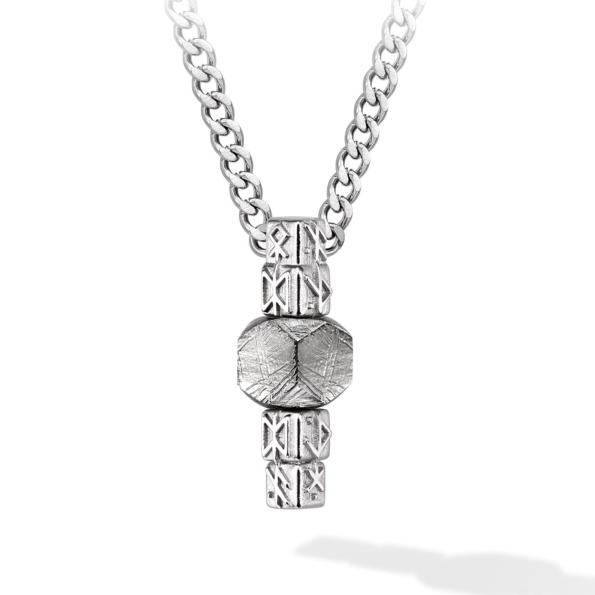 Gungnir Bind Rune Necklace Meteorite Necklaces AWNL Stainless Set 45cm