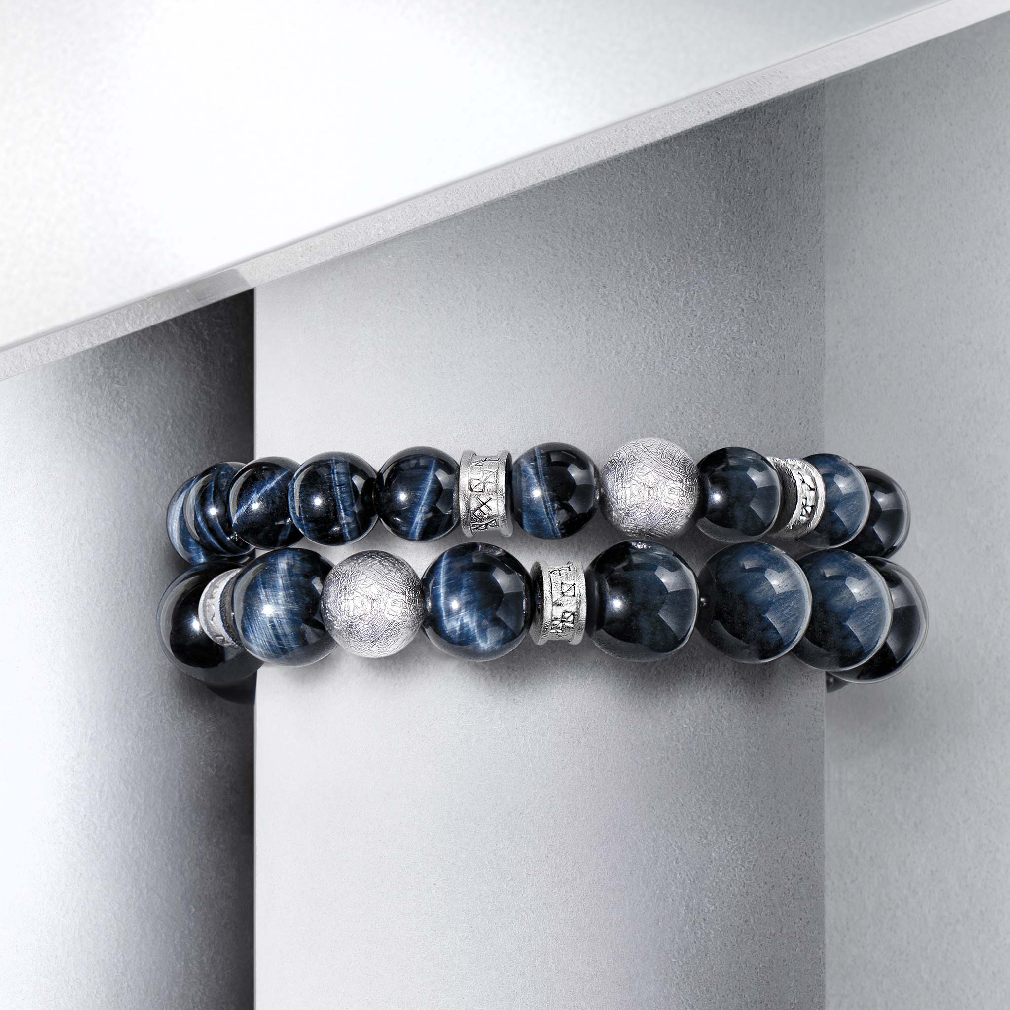Hawk Eye & Meteorite Rune 8mm Bracelet