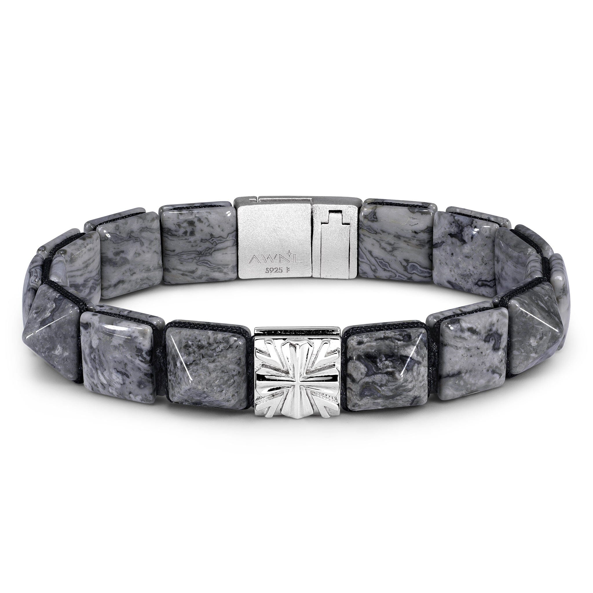 アクセサリー pablo Picasso Jasper & Silver Knight's Cross Flatbead Magnetic Bracelet