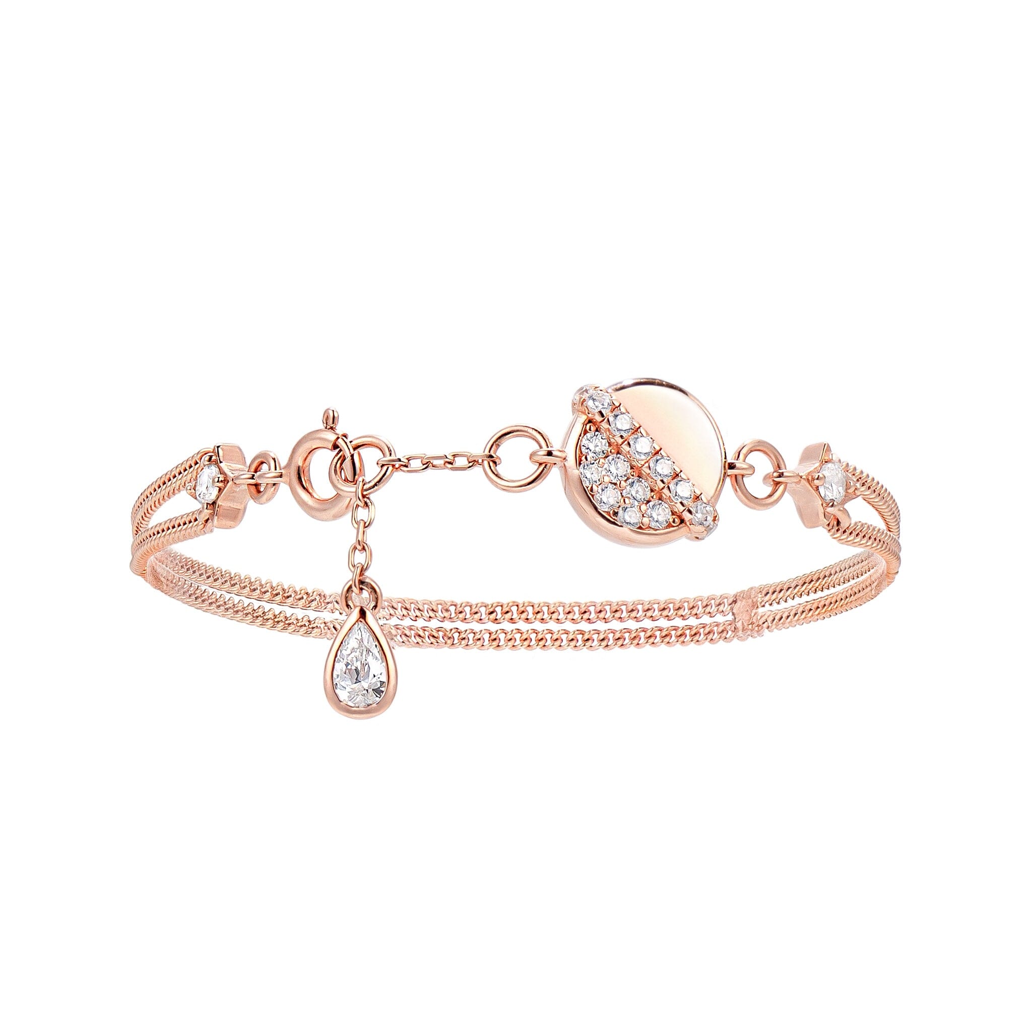 Luna Silver Bracelet Bracelets AWNL Rose Gold F 