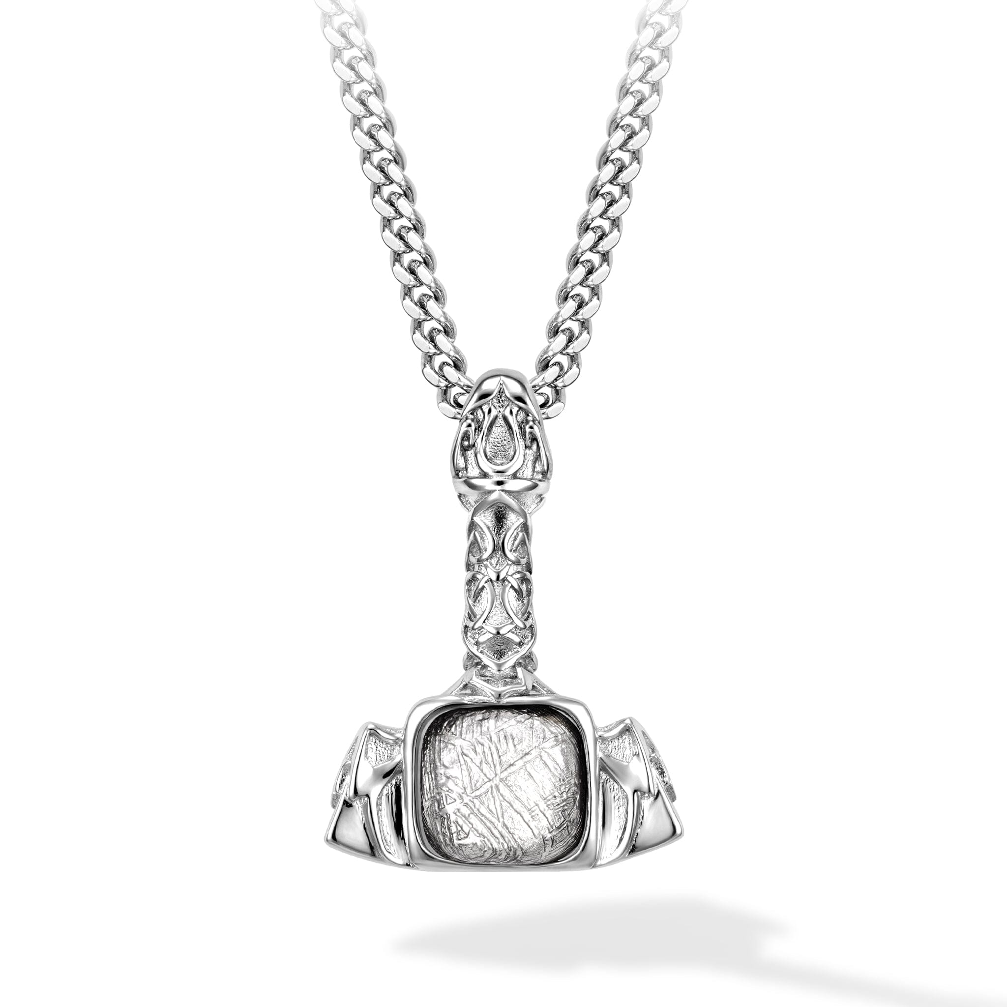 Mjölnir Necklace Meteorite Necklaces AWNL Silver Set 55cm