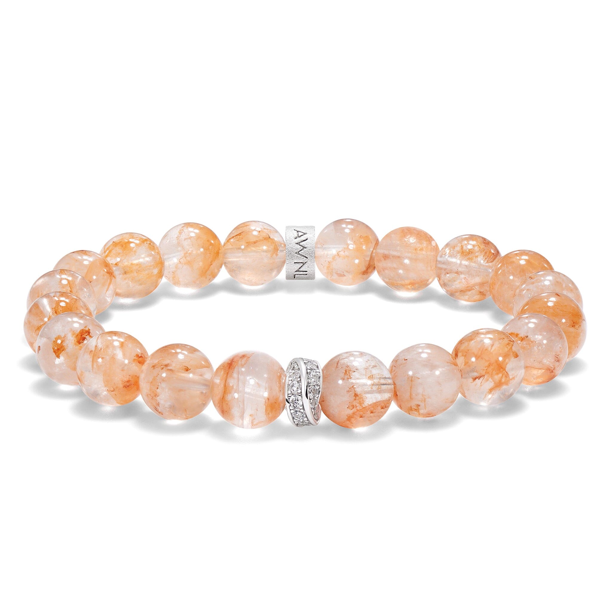 Orange Snowflake Phantom Quartz Bracelet Bracelets AWNL