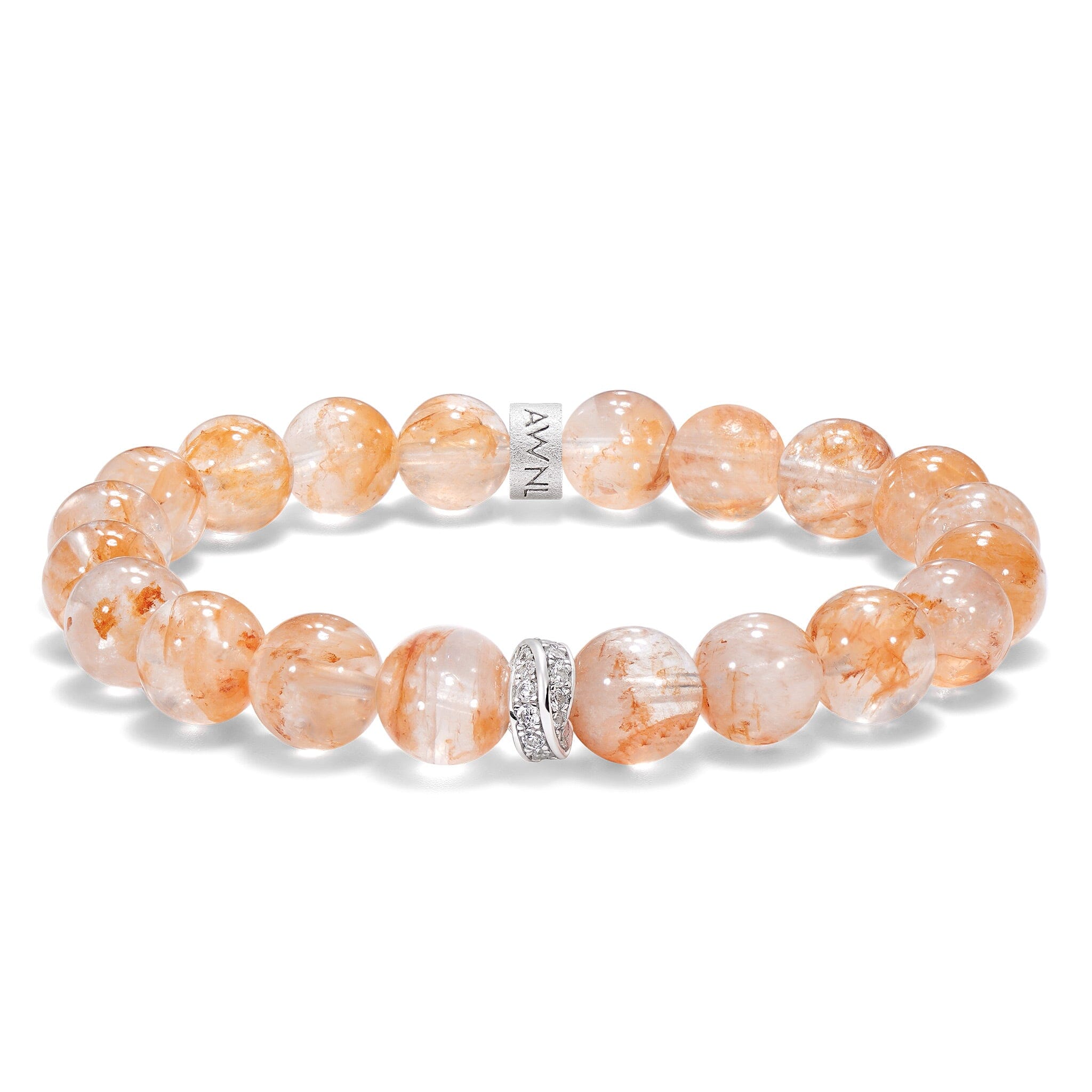 Orange Snowflake Phantom Quartz Bracelet Bracelets AWNL 