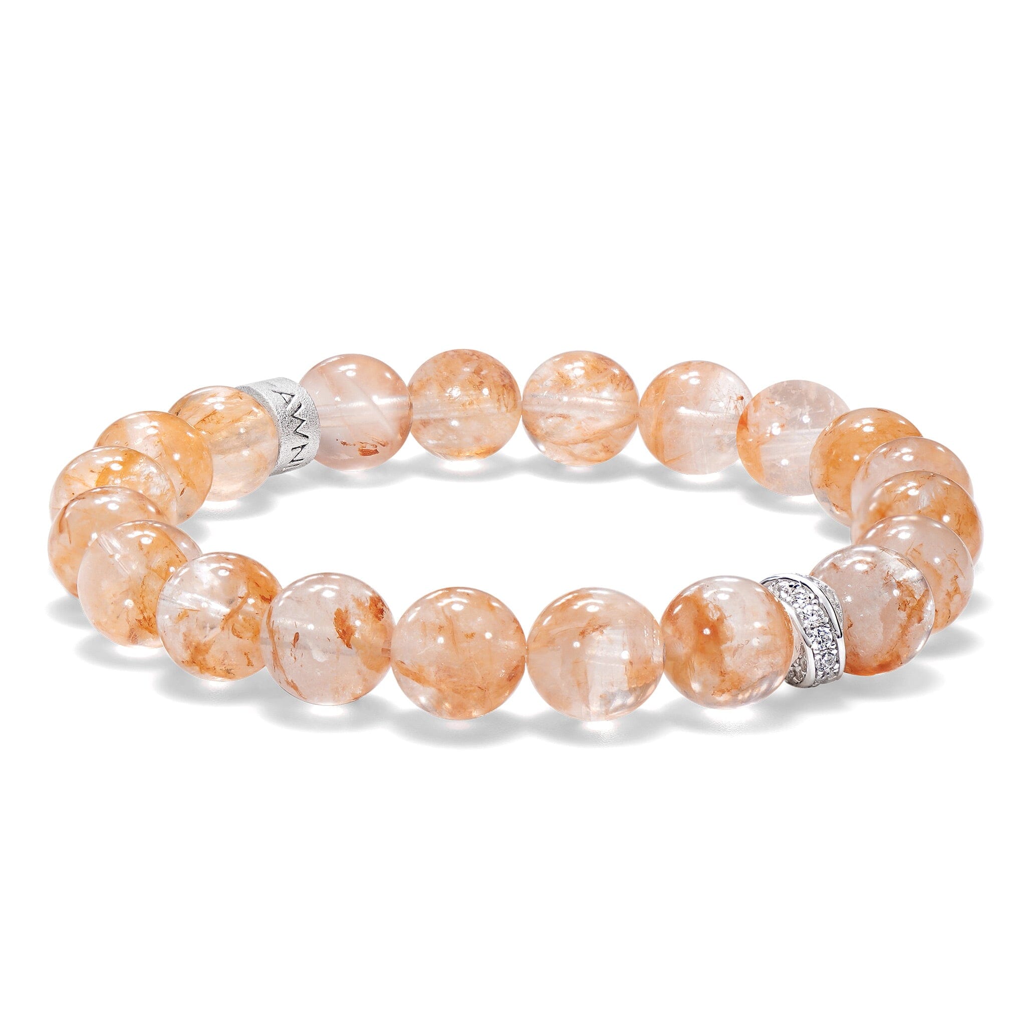 Orange Snowflake Phantom Quartz Bracelet Bracelets AWNL 