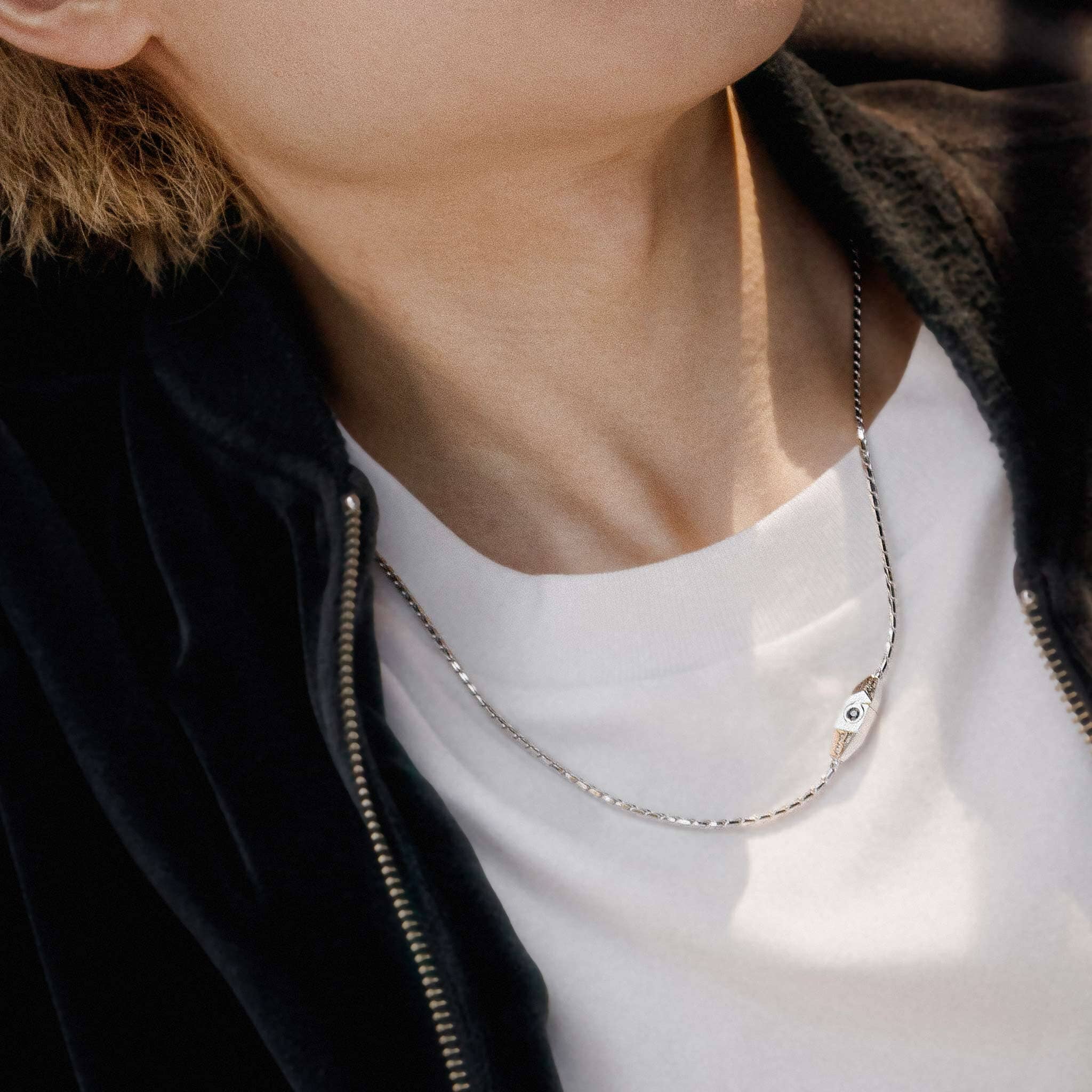 Sapphire Clasp Chain Necklace Chains AWNL