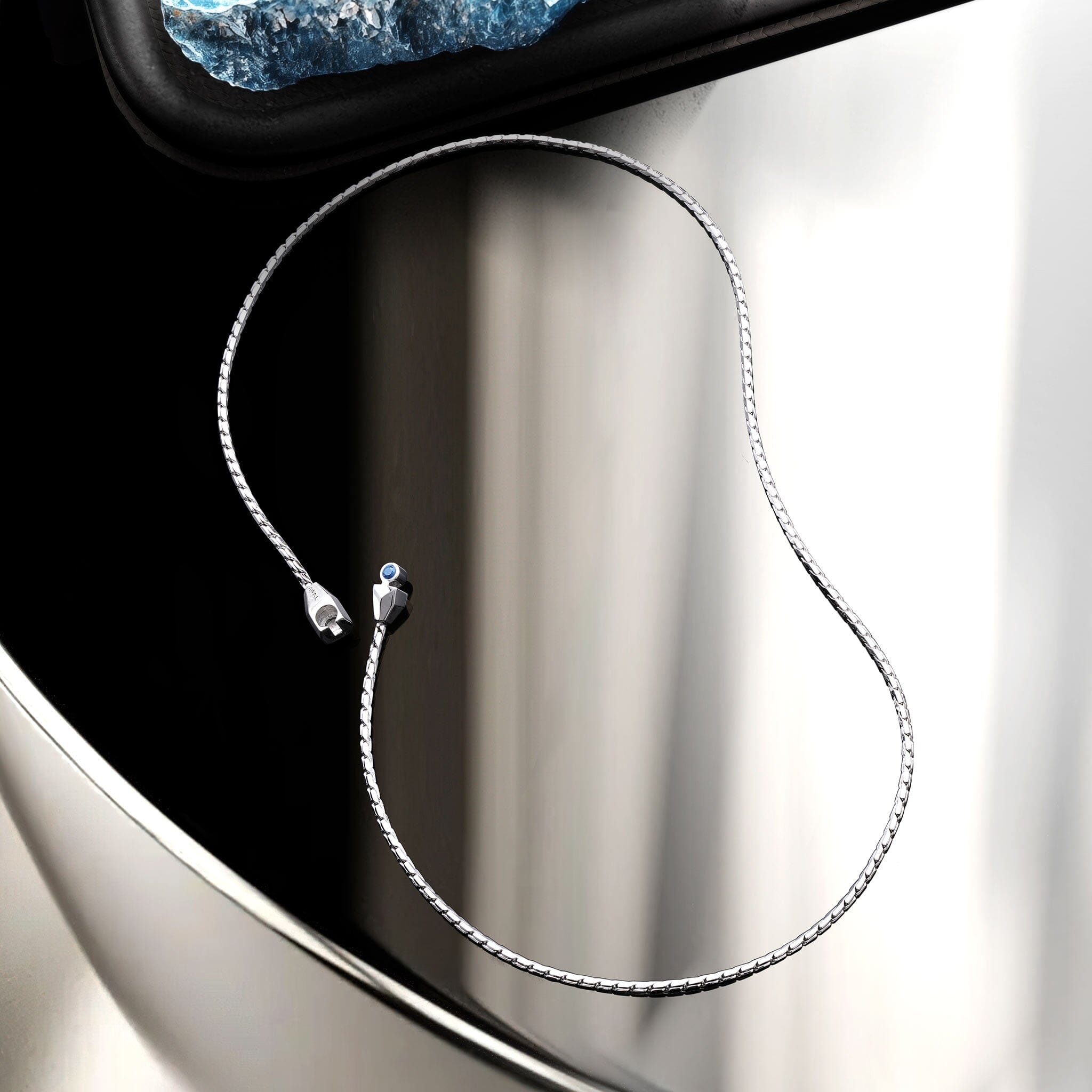 Sapphire Clasp Chain Necklace Chains AWNL