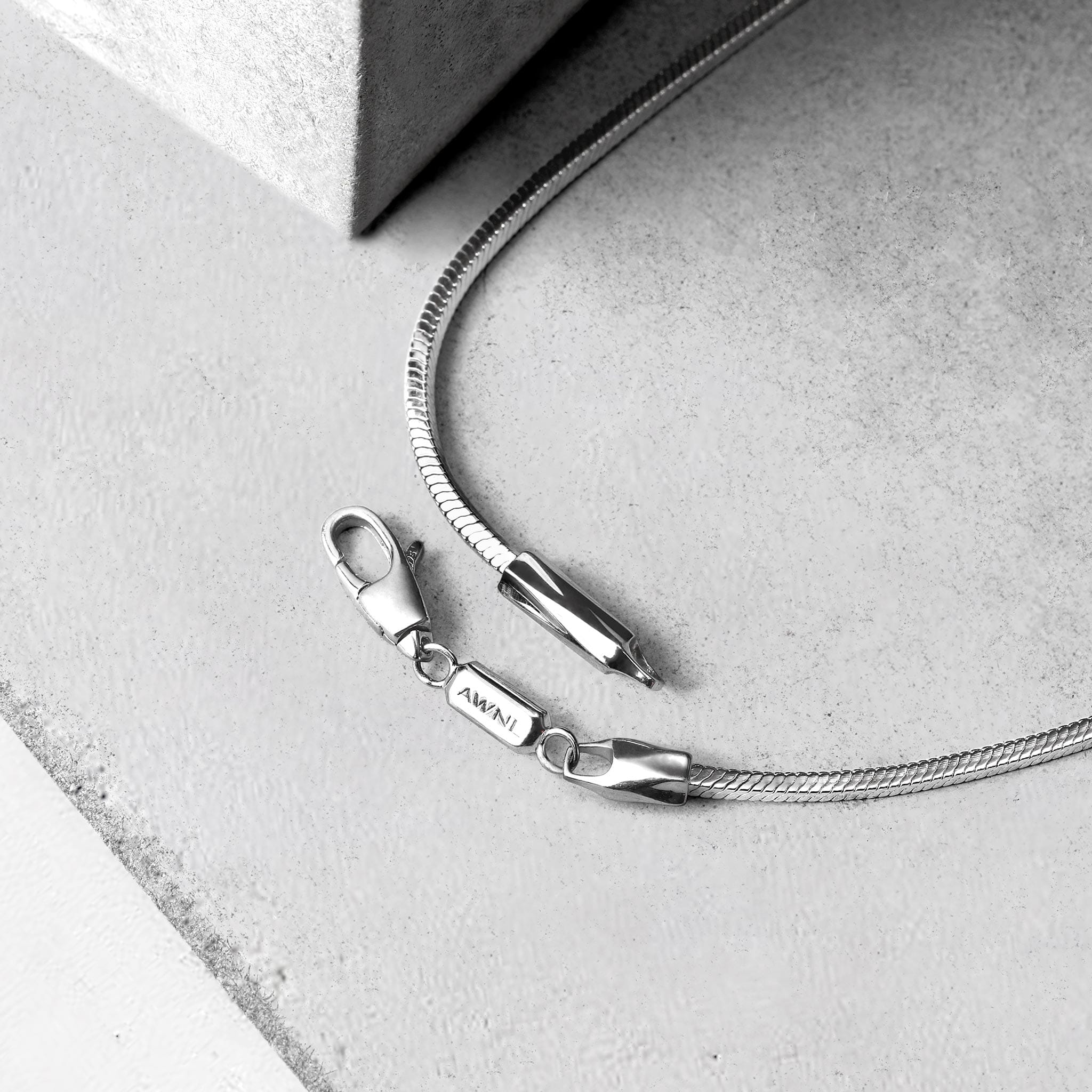 Sterling Silver Snake Chain Chains AWNL