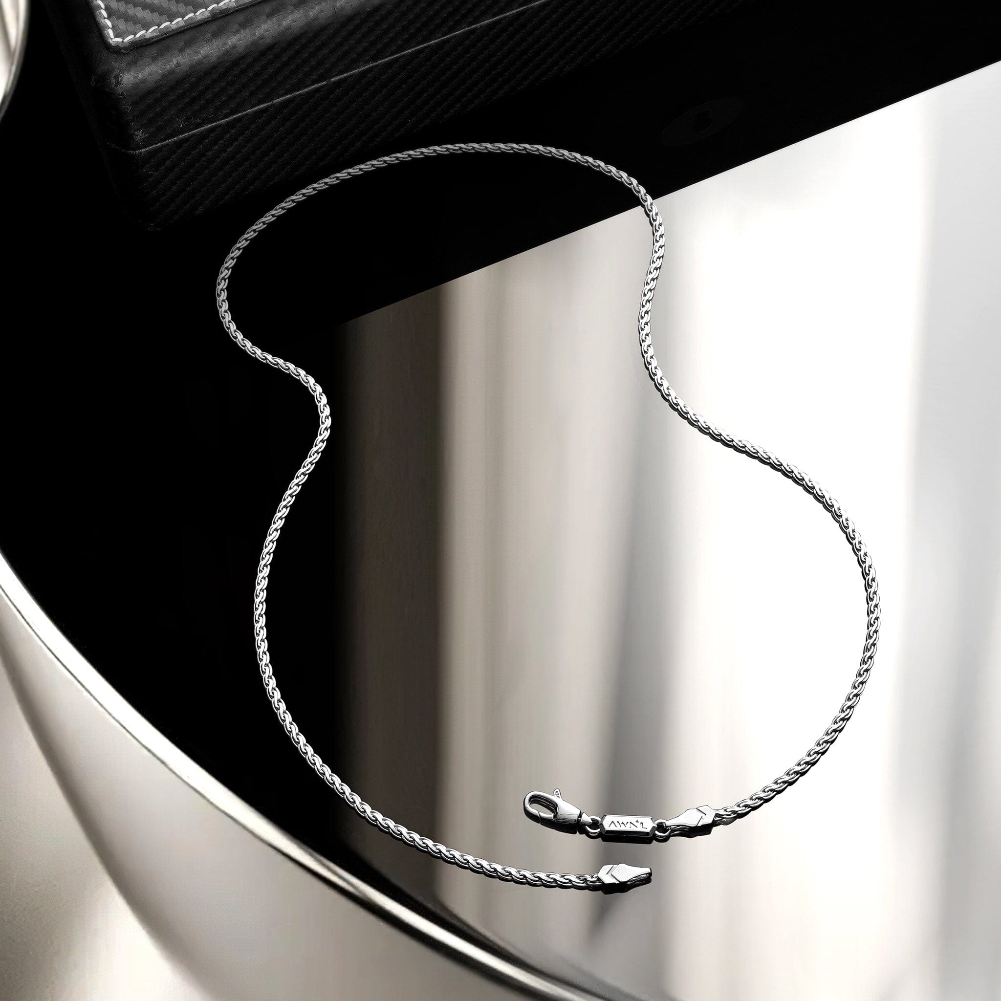 Sterling Silver Wave Chain Chains AWNL
