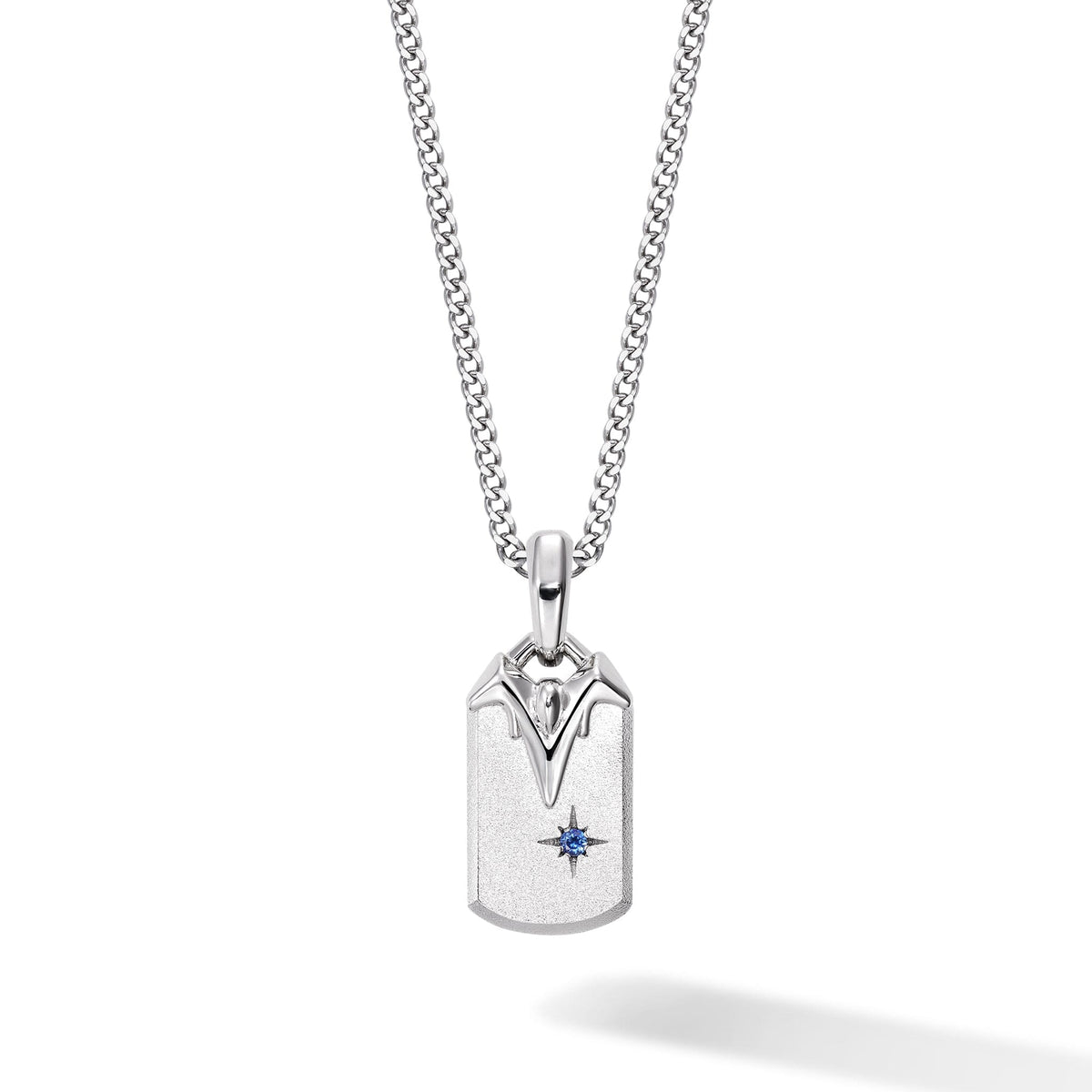Tanngrisnir Necklace Sapphire Necklaces AWNL Stainless Set 50cm