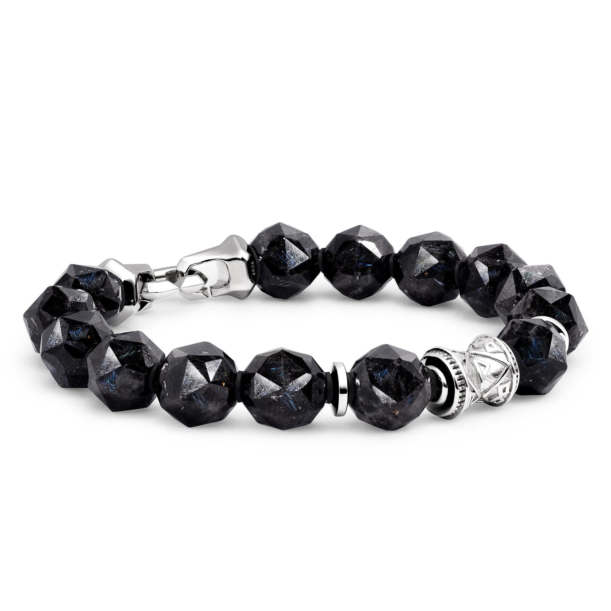 Wealth Rune-Engraved Nuummite Quick Release Bracelet Bracelets AWNL