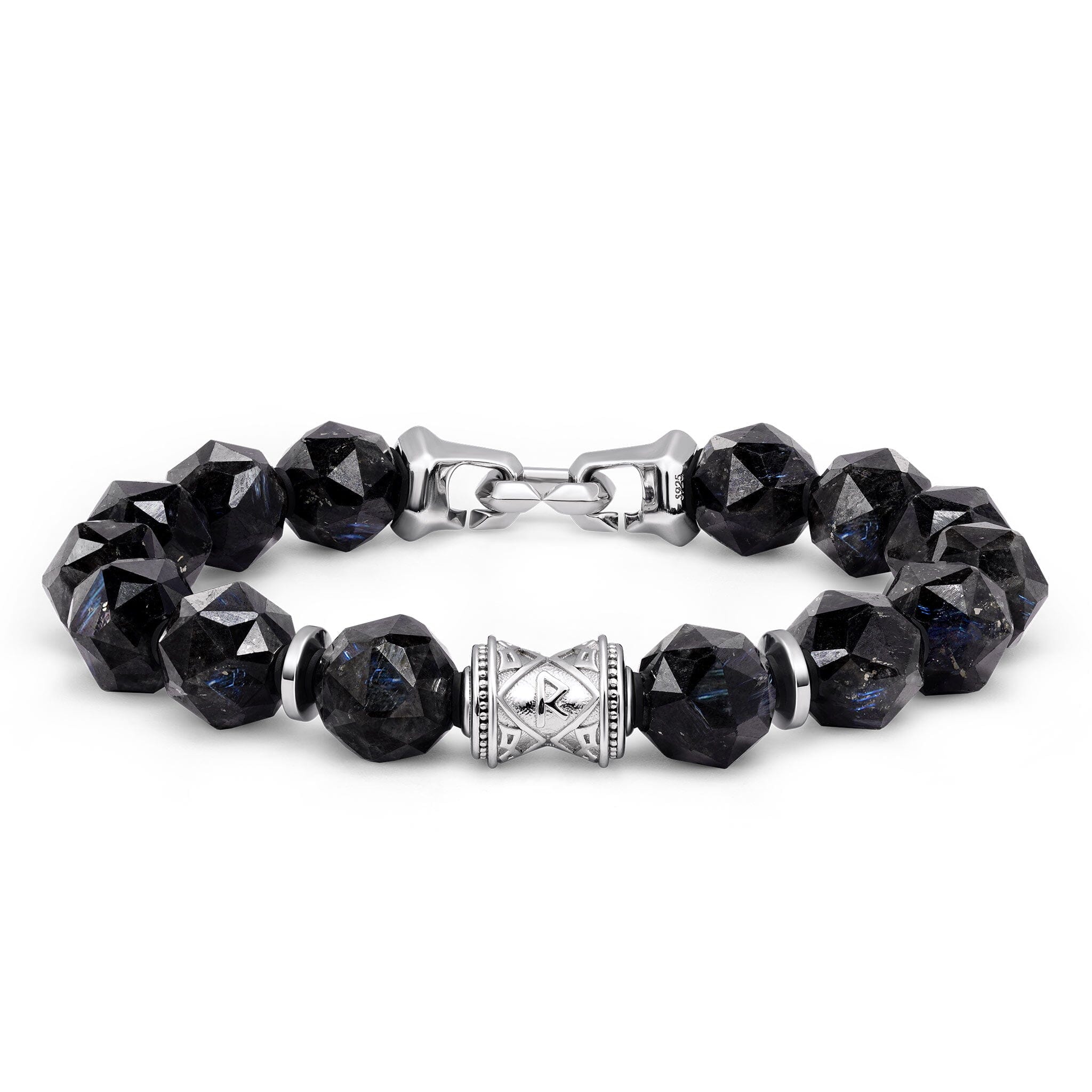 Wealth Rune-Engraved Nuummite Quick Release Bracelet Bracelets AWNL S