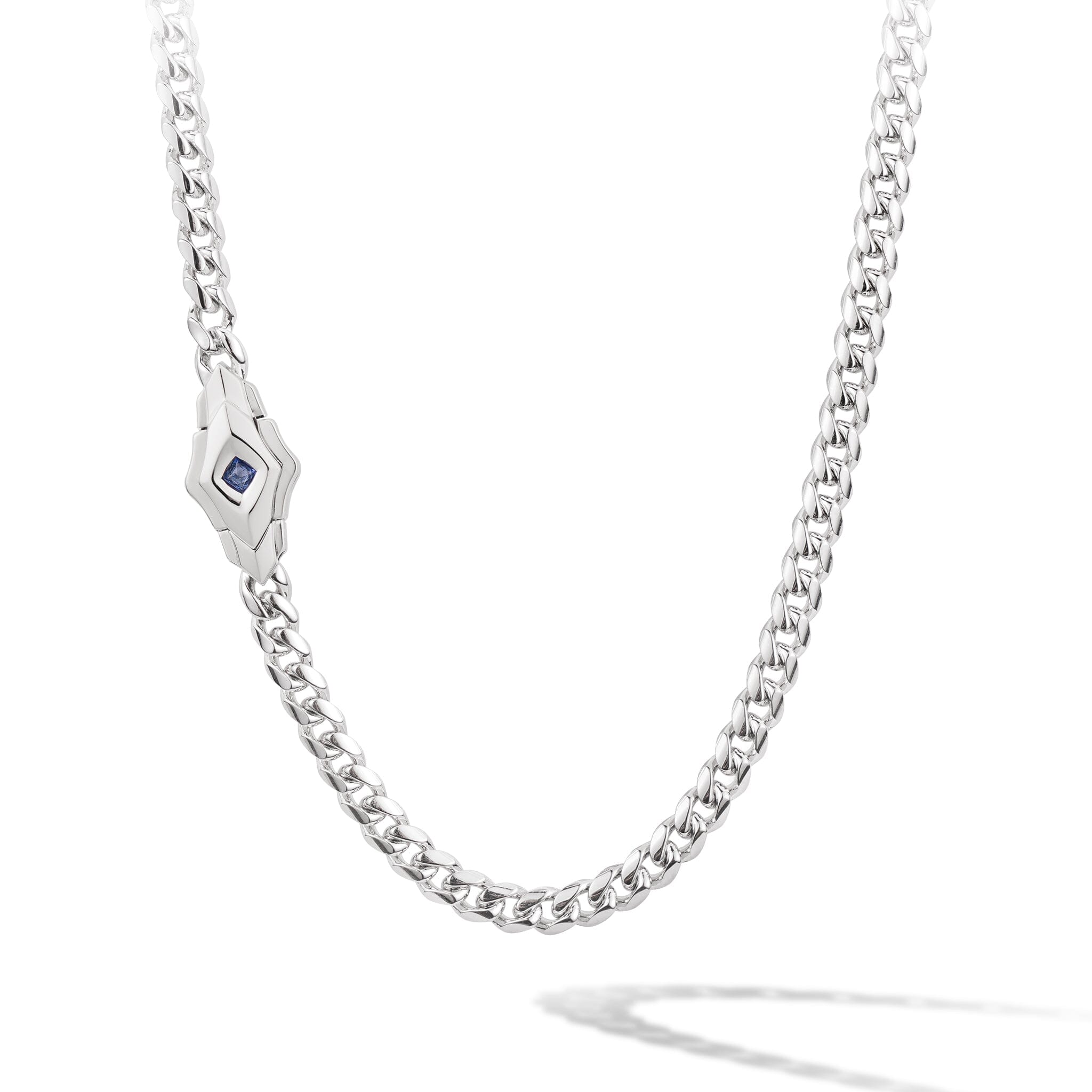 Ceylon Sapphire Clasp Chain Necklace Chains AWNL
