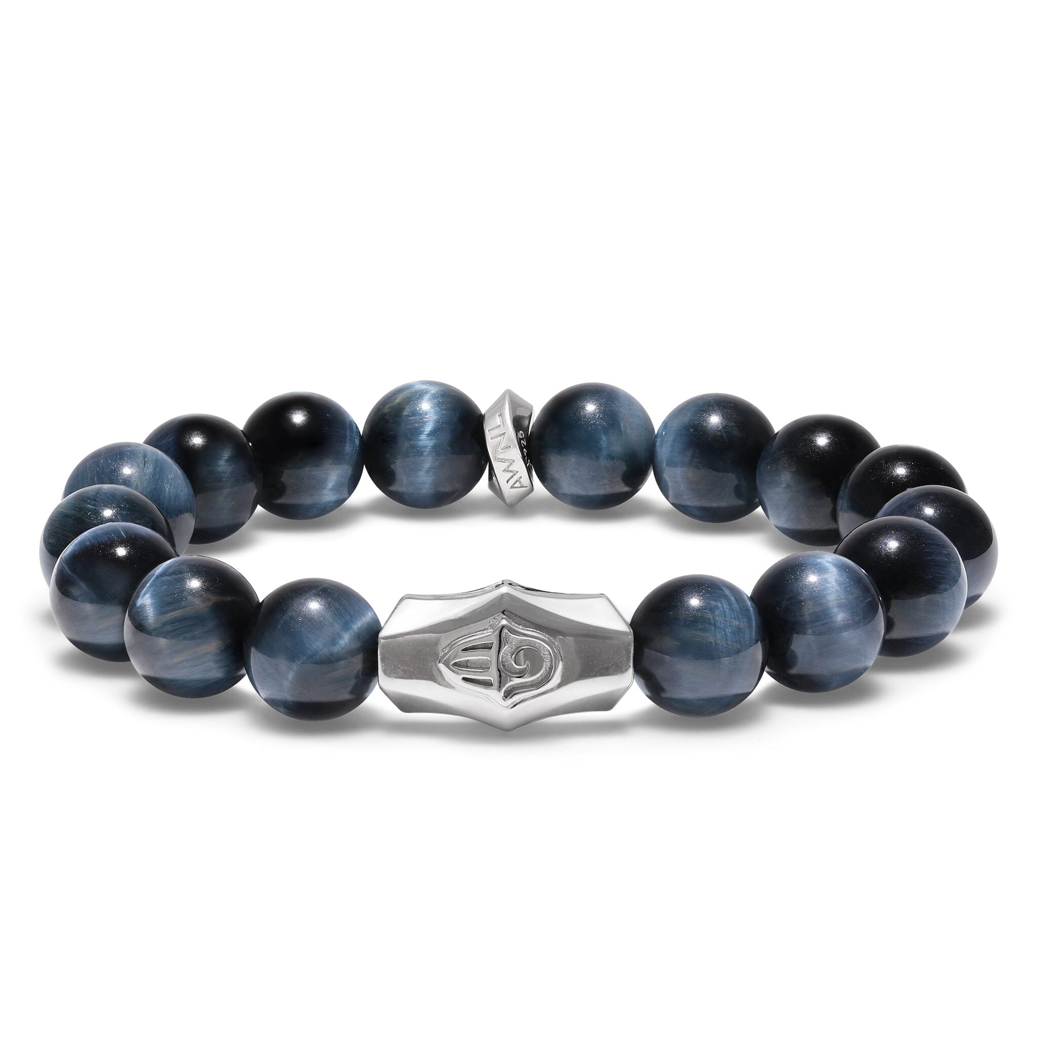 Men's Beaded Bracelet with Hamsa Hand Charm and Hawk Eye Bracelets WAA FASHION GROUP