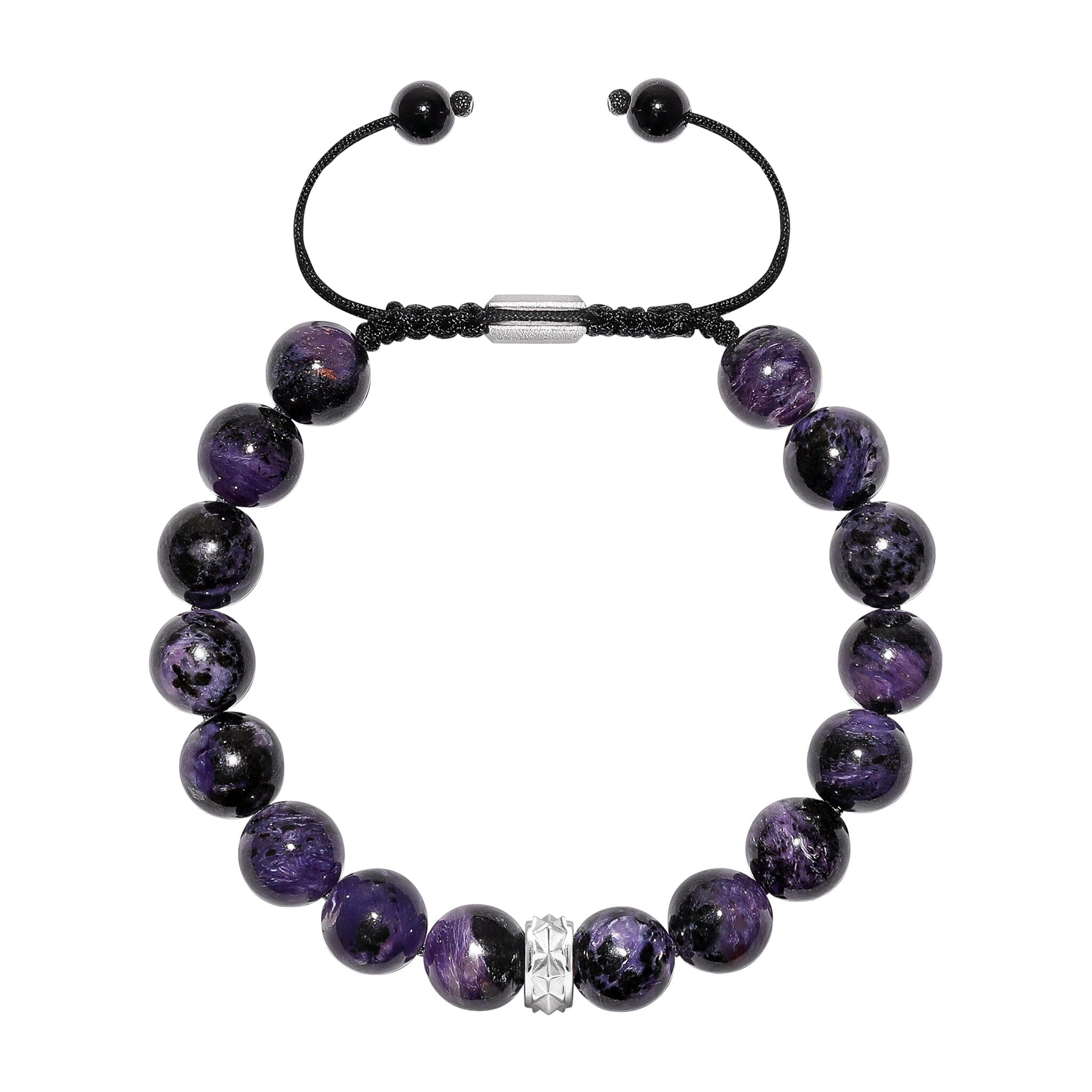 Men's Beaded Drawstring Bracelet with Charoite Bracelets WAA FASHION GROUP 