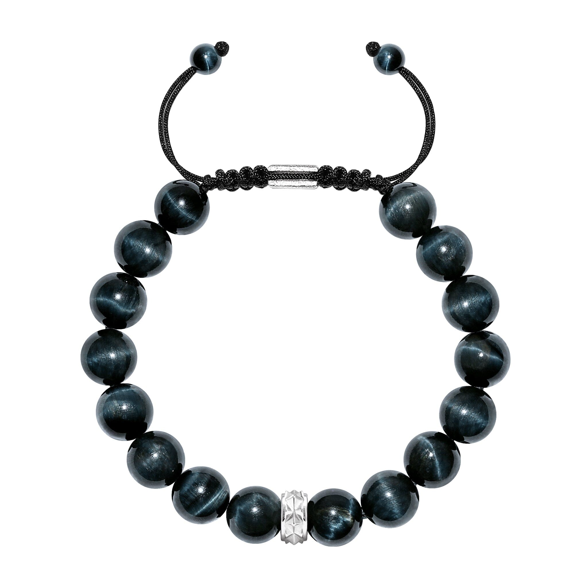 Men's Beaded Drawstring Bracelet with Hawk Eye Bracelets WAA FASHION GROUP