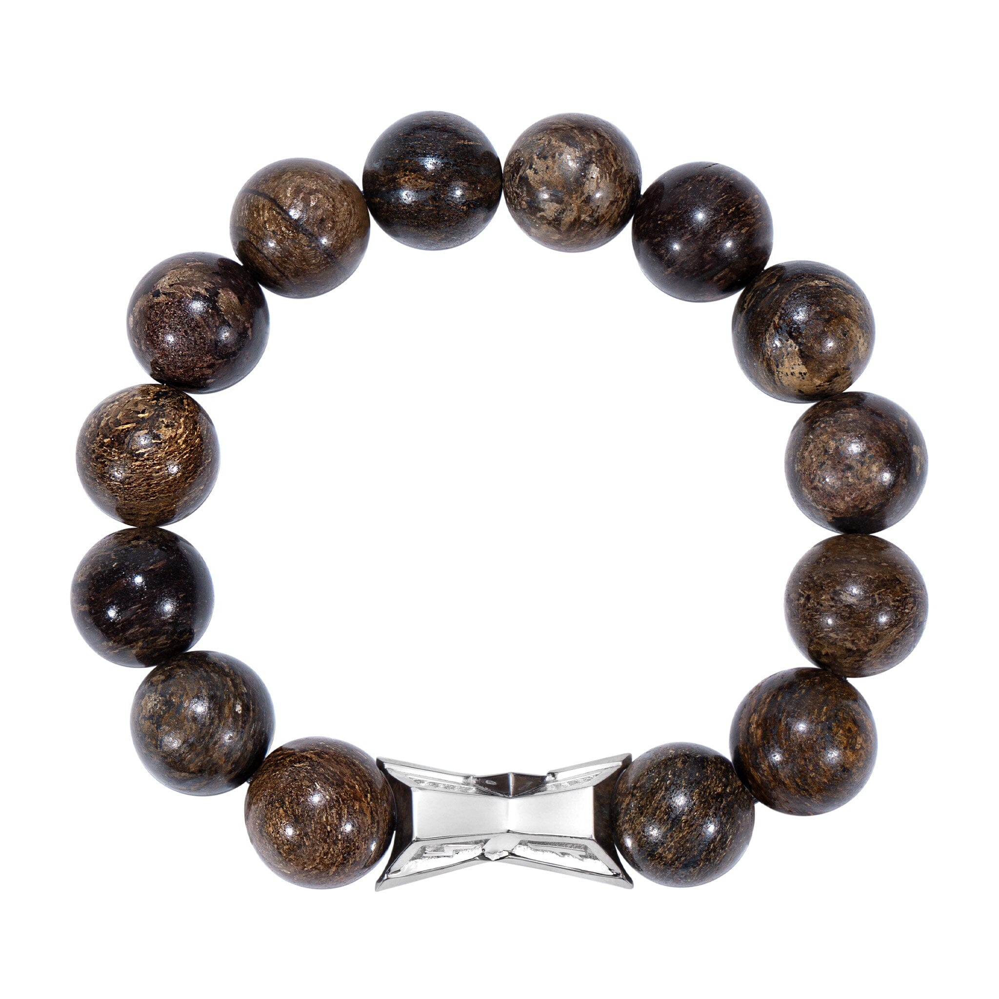 Men's Crossguard Charm Beaded Bracelet with Bronzite and Runes Bracelets WAA FASHION GROUP 