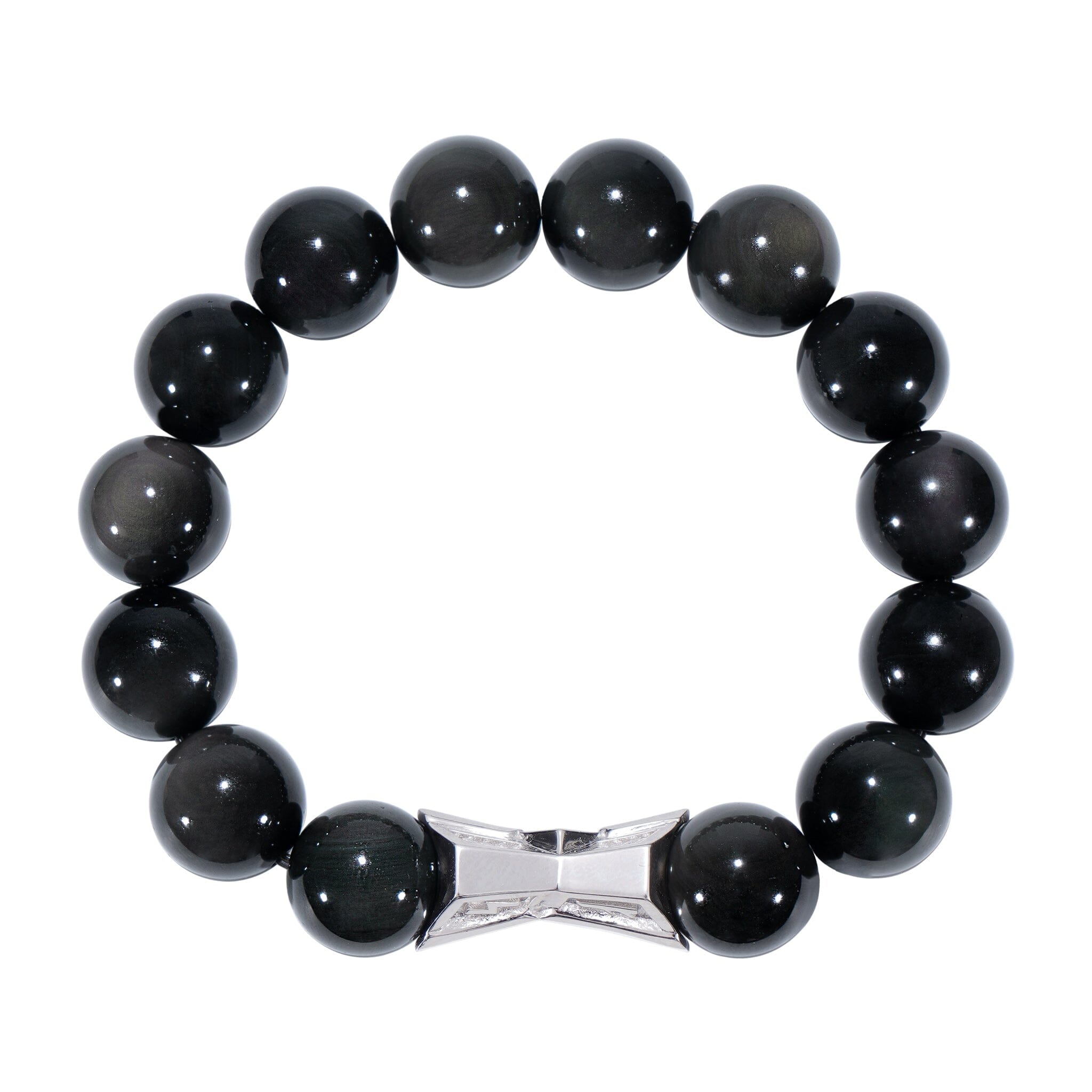 Men's Crossguard Charm Beaded Bracelet with Onyx and Runes Bracelets WAA FASHION GROUP 