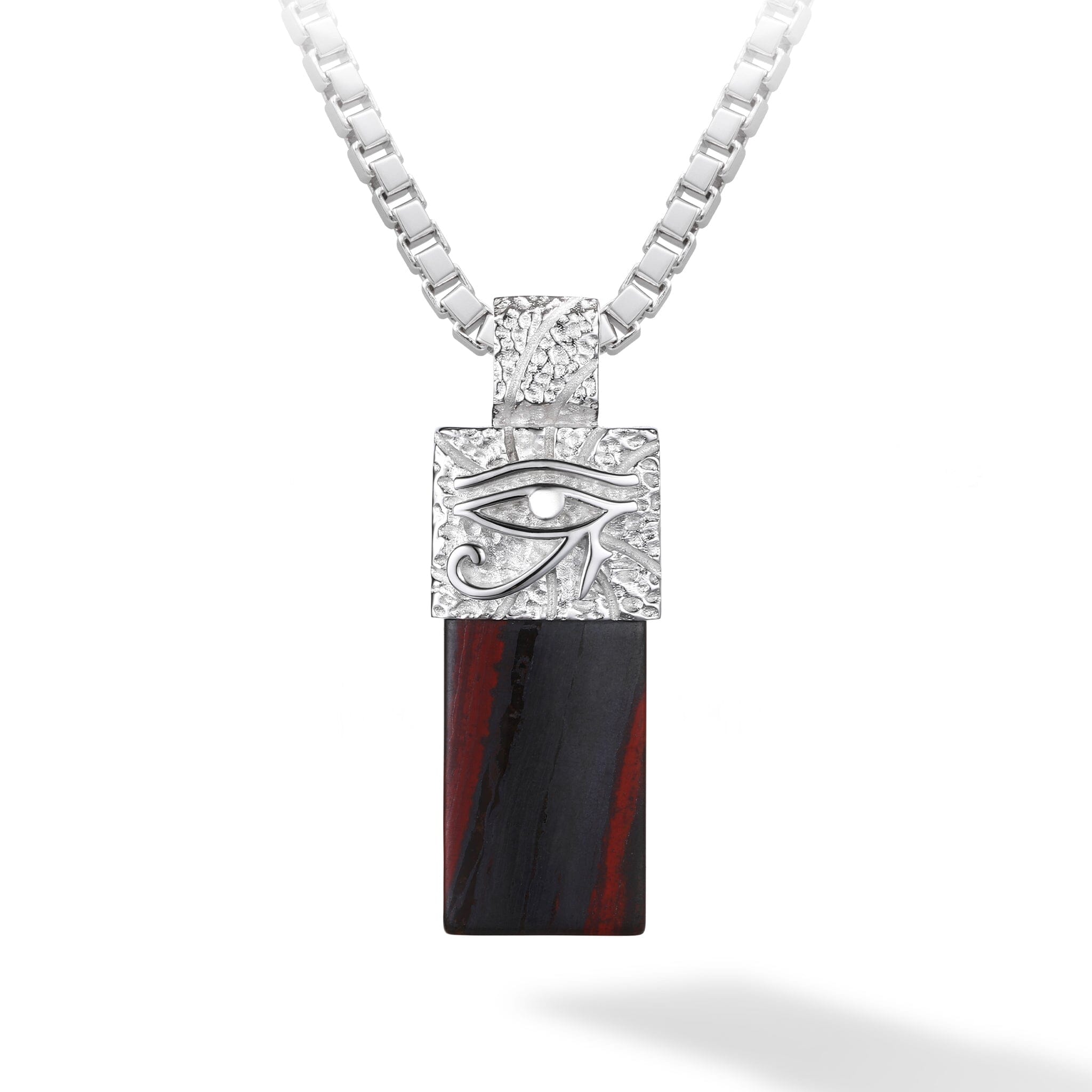 Men's Eye of Horus Necklace with Red Tiger Iron Necklaces WAA FASHION GROUP