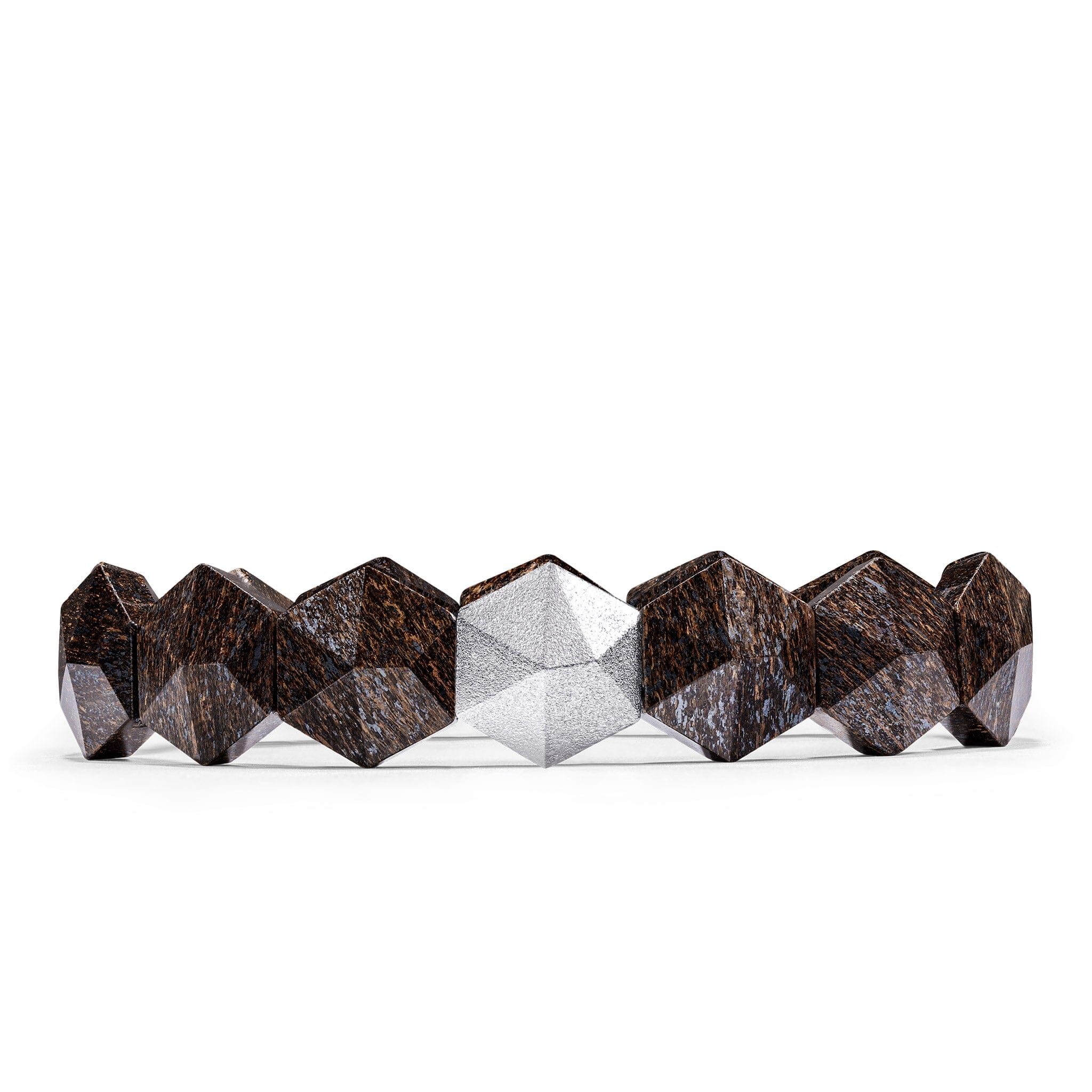 Men's Hexagonal Beaded Bracelet with Bronzite Bracelets WAA FASHION GROUP