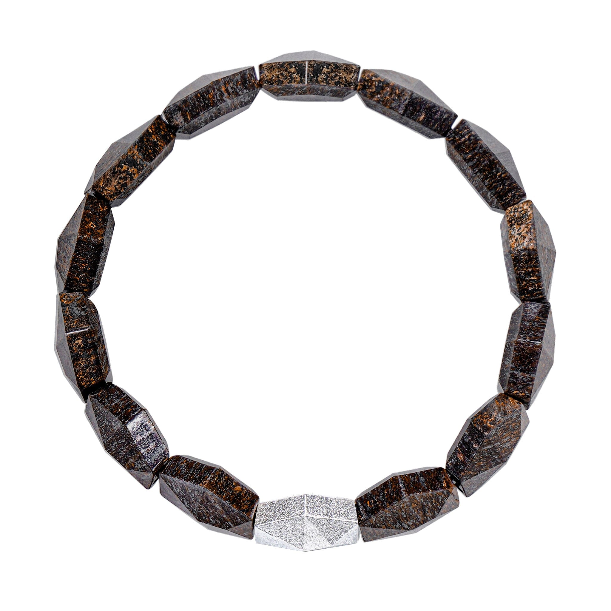 Men's Hexagonal Beaded Bracelet with Bronzite Bracelets WAA FASHION GROUP
