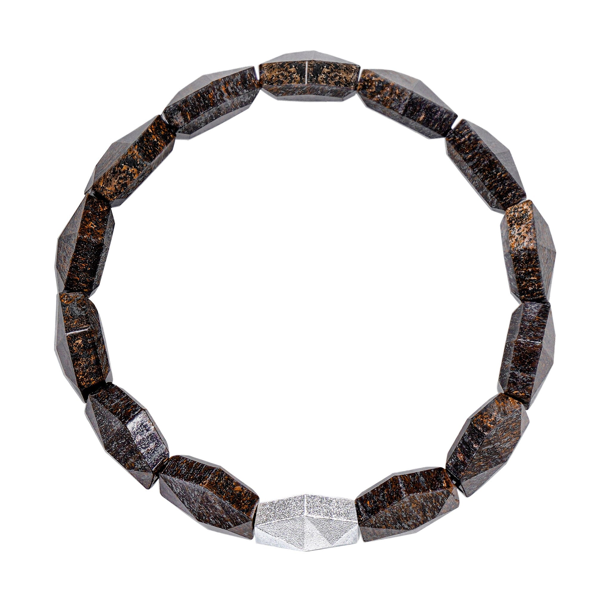 Men's Hexagonal Beaded Bracelet with Bronzite Bracelets WAA FASHION GROUP 