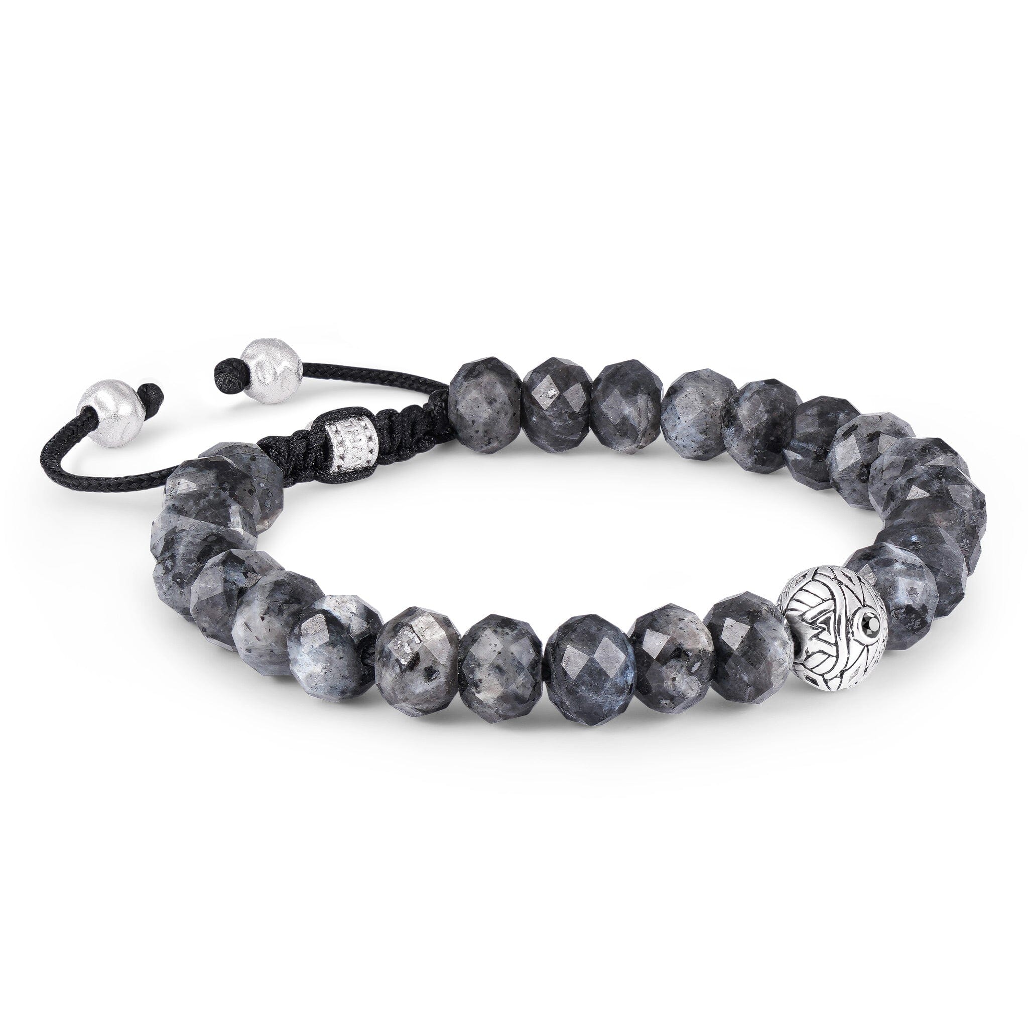 Men's Mystical Symbol Beaded Bracelet with Tremolite Bracelets WAA FASHION GROUP 