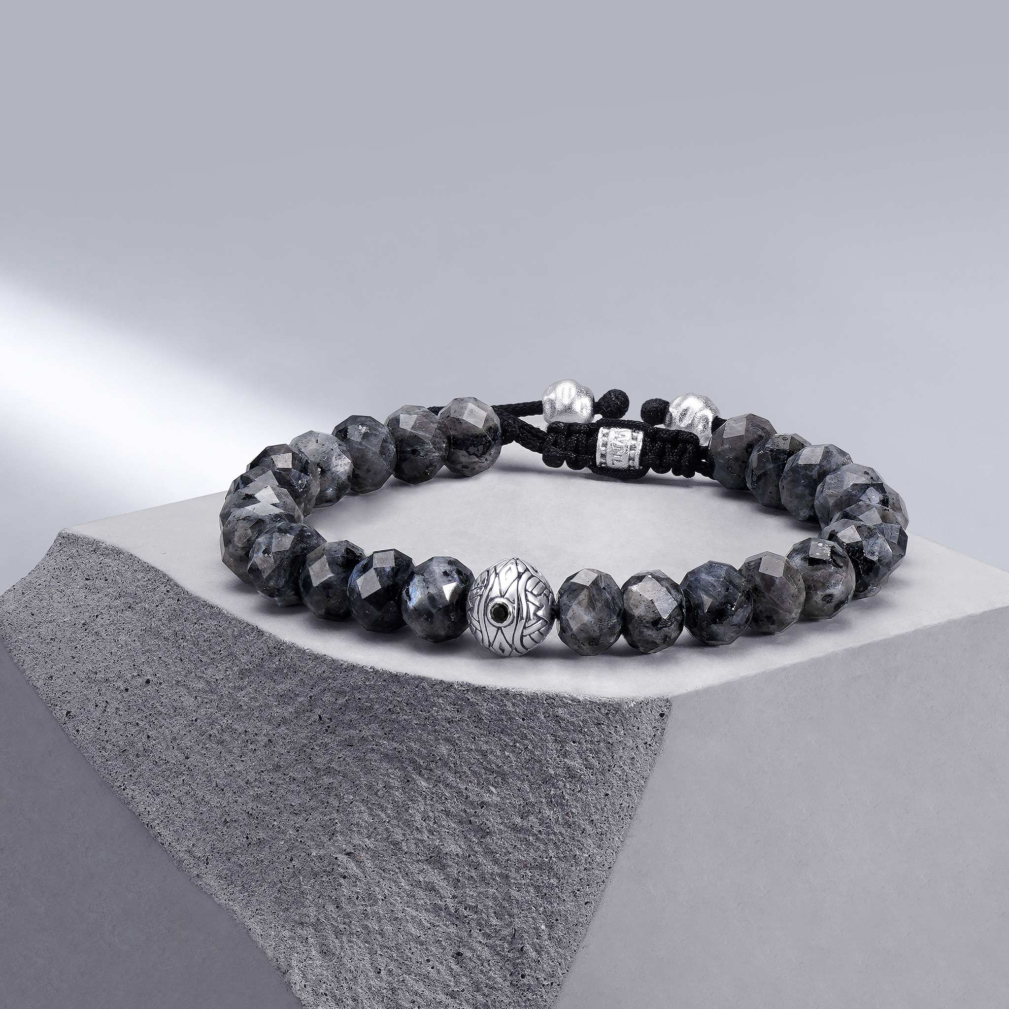 Men's Mystical Symbol Beaded Bracelet with Tremolite Bracelets WAA FASHION GROUP 