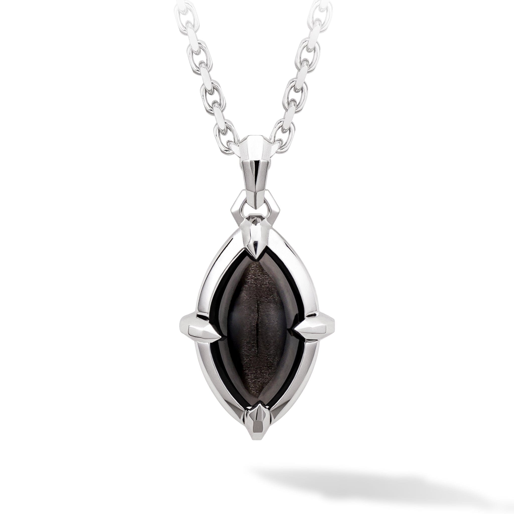Men's Necklace of Vision with Silver Obsidian Necklaces WAA FASHION GROUP