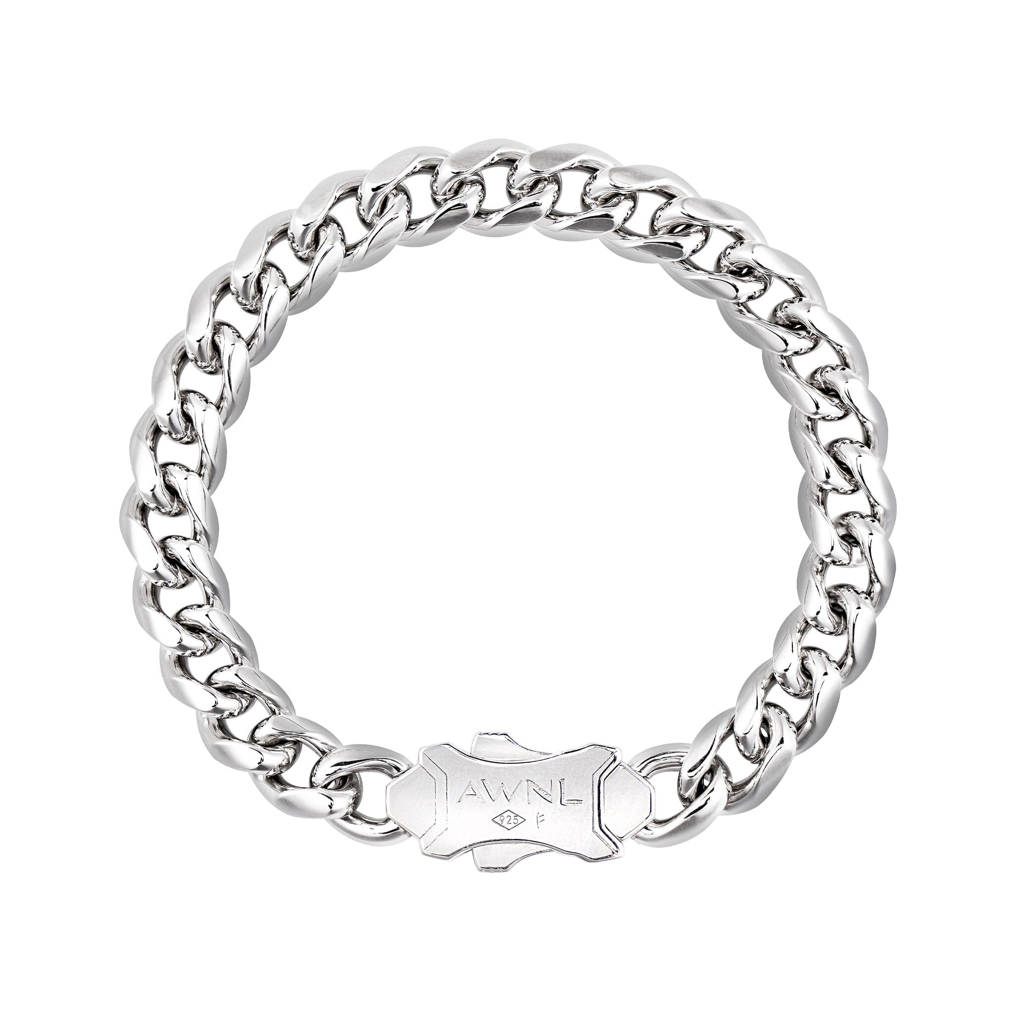 Men's Silver Chain Bracelet with Lapis Lazuli Bracelets WAA FASHION GROUP