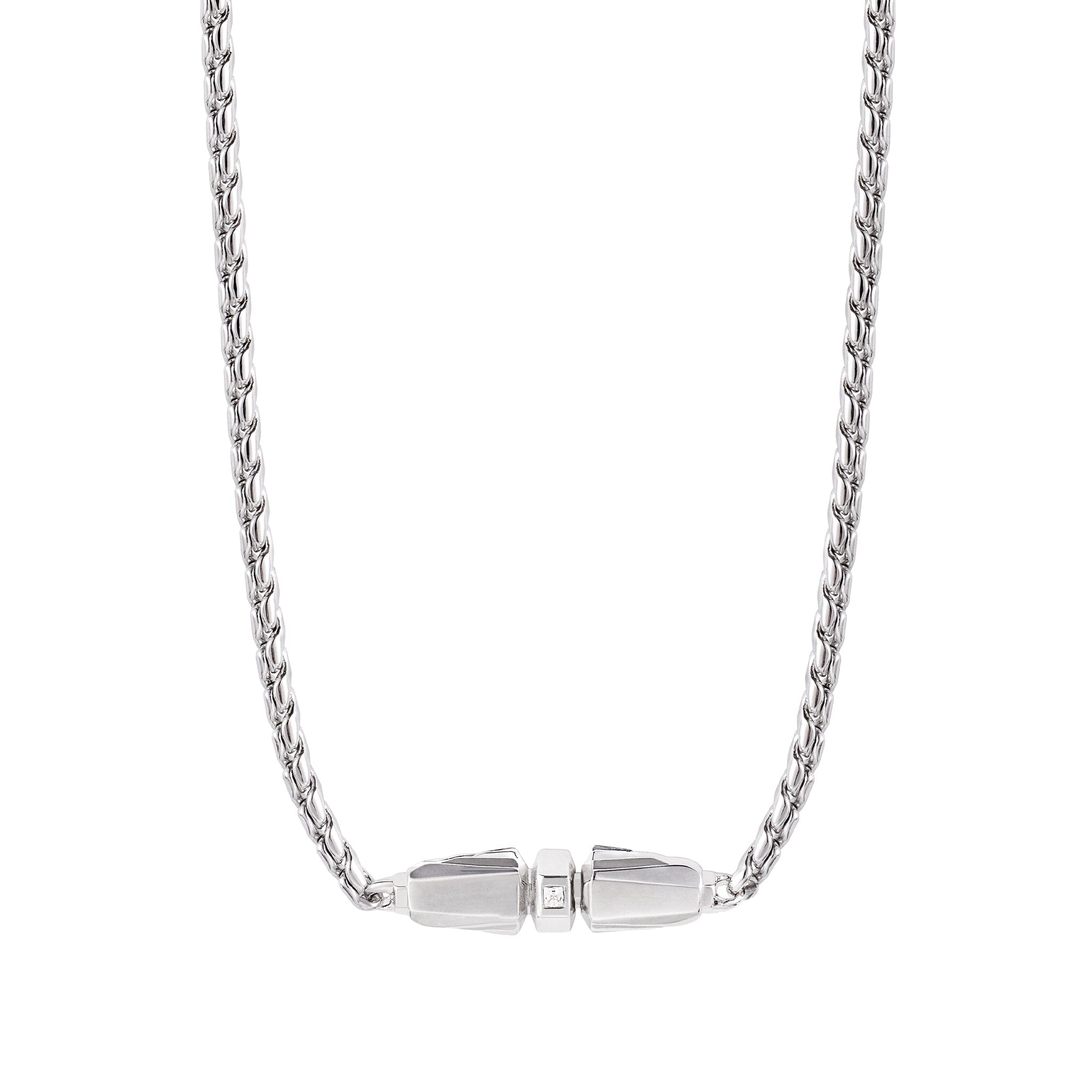 Men's Silver Chain with Feather Clasp Chains WAA FASHION GROUP