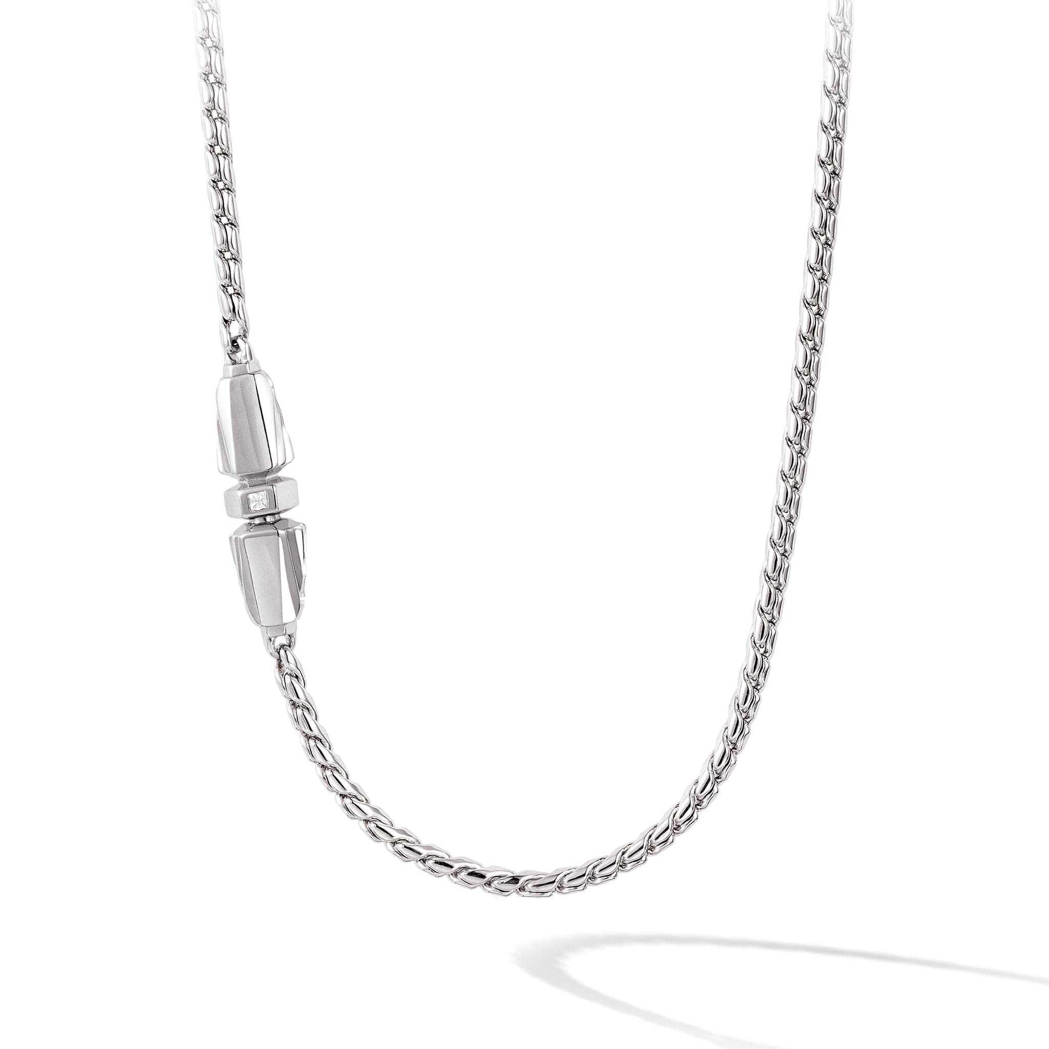 Men's Silver Chain with Feather Clasp Chains WAA FASHION GROUP