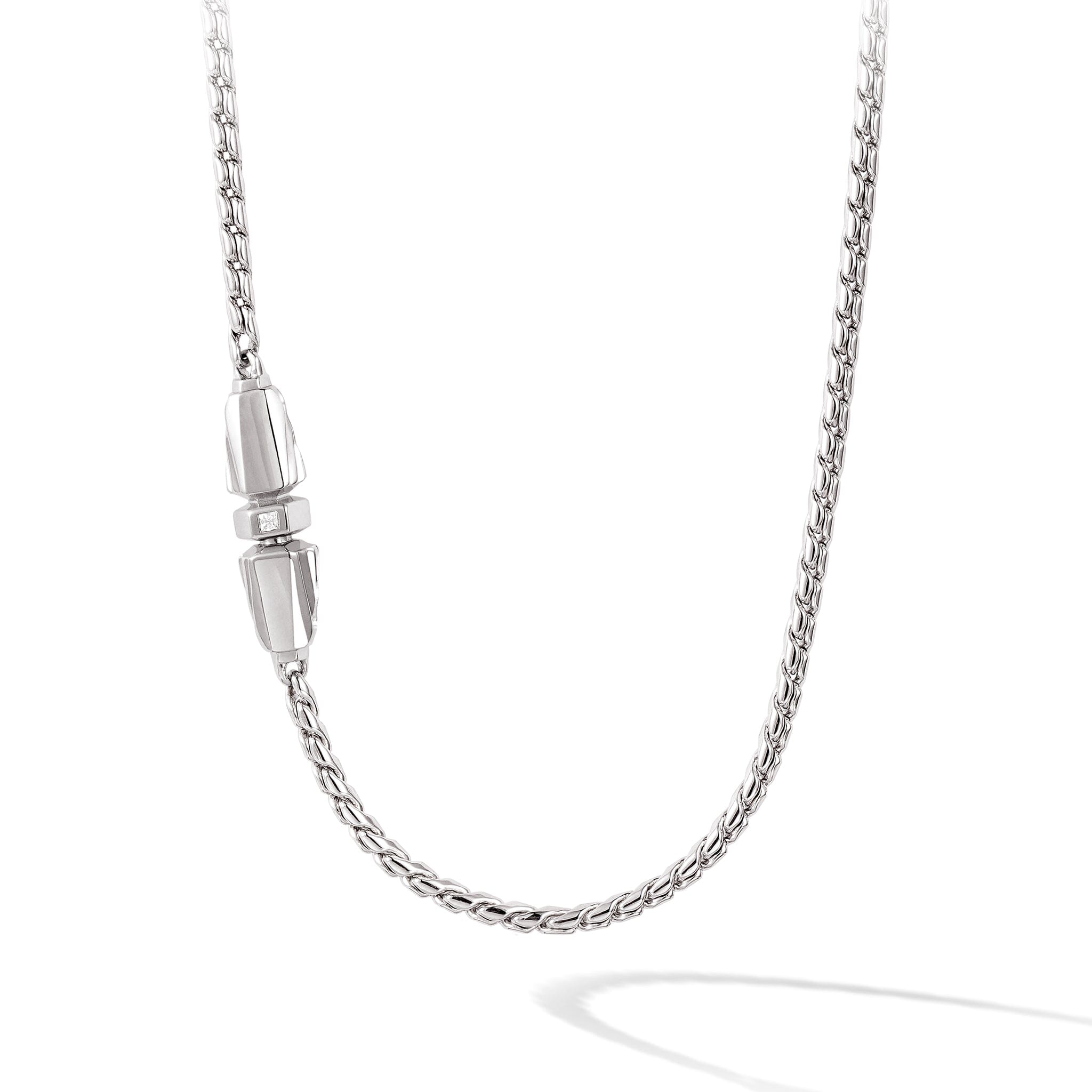 Men's Silver Chain with Feather Clasp Chains WAA FASHION GROUP 